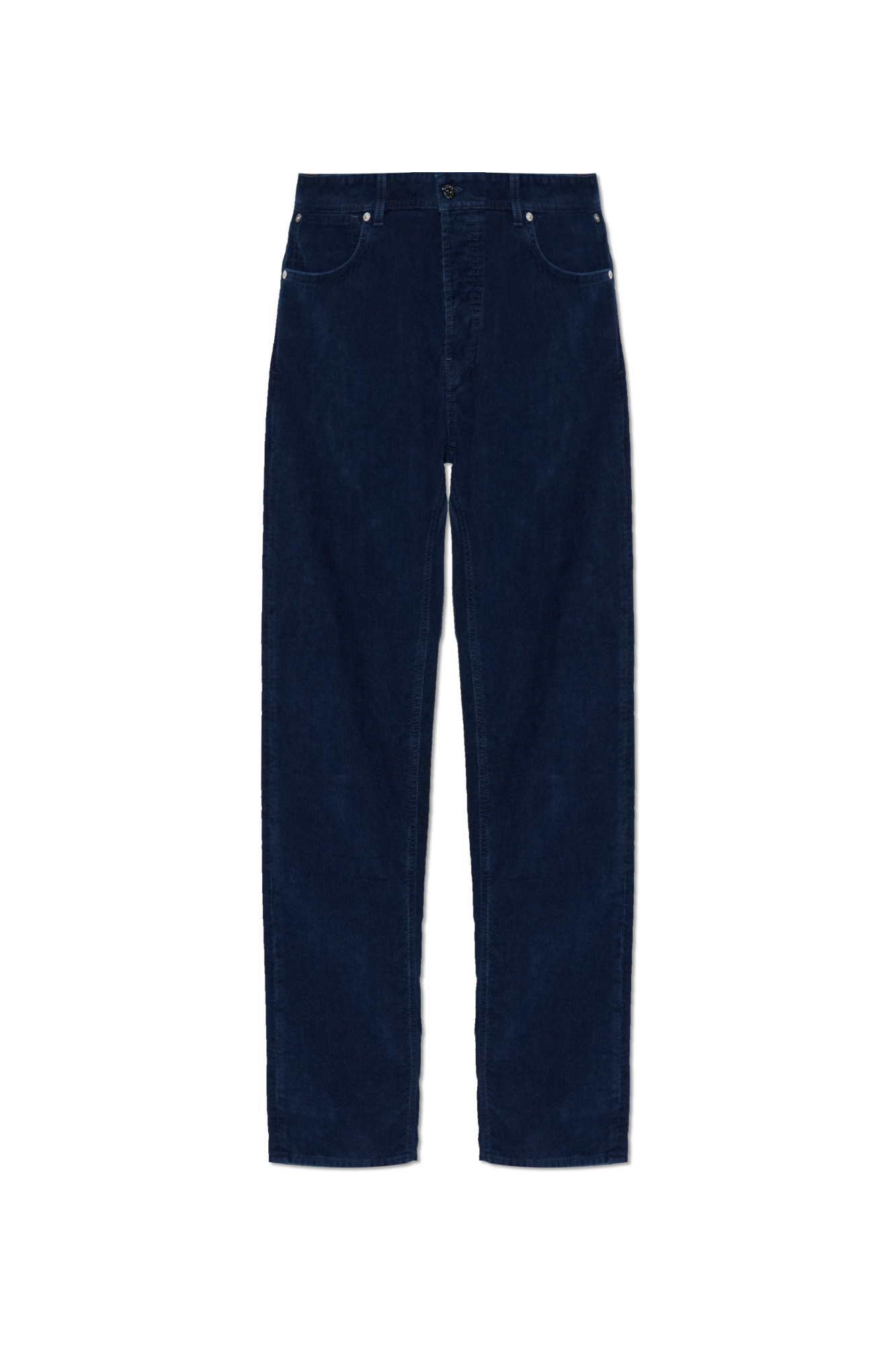 Stone Island Sztruksowe Spodnie, Mężczyźni, Granatowy