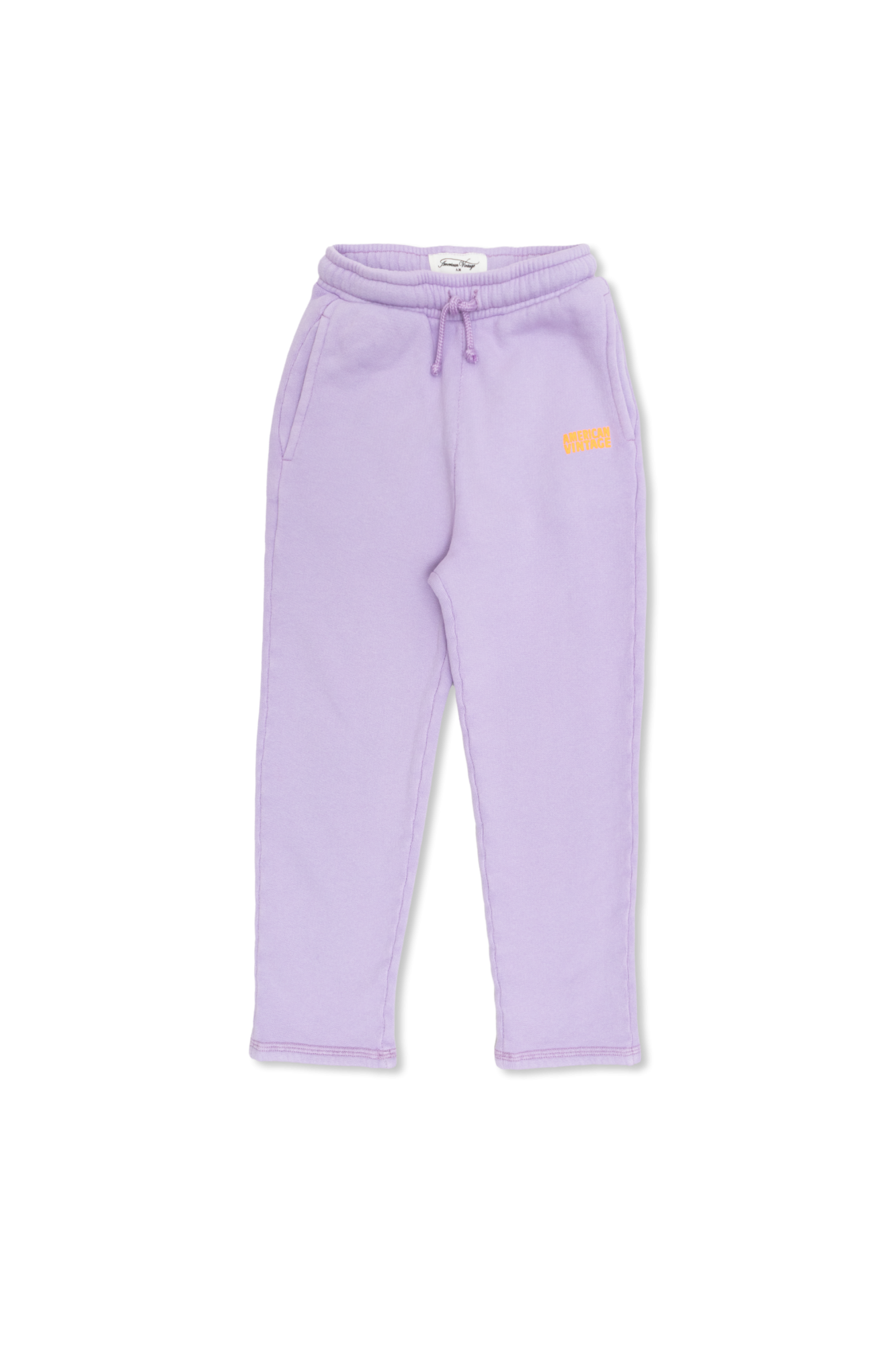 American Vintage Kids Spodnie Dresowe Z Logo, Unisex, Fioletowy