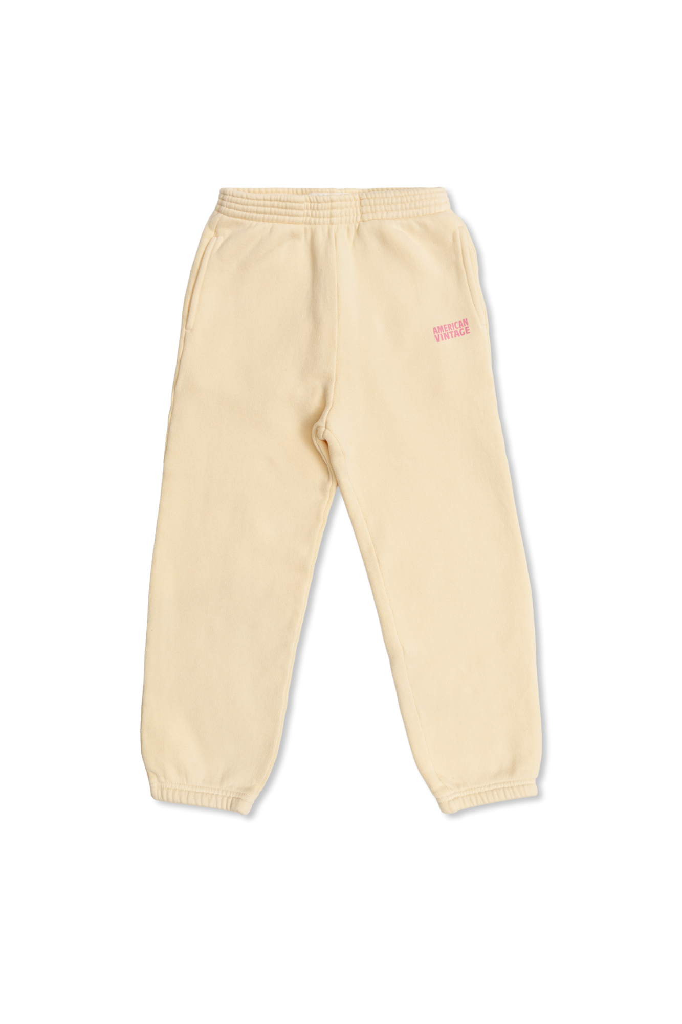 American Vintage Kids Spodnie Dresowe Z Nadrukowanym Logo, Unisex, Beżowy
