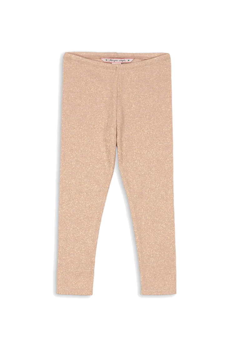 Konges Sløjd Leginsy Z Nicią Lureksową, Unisex, Różowy