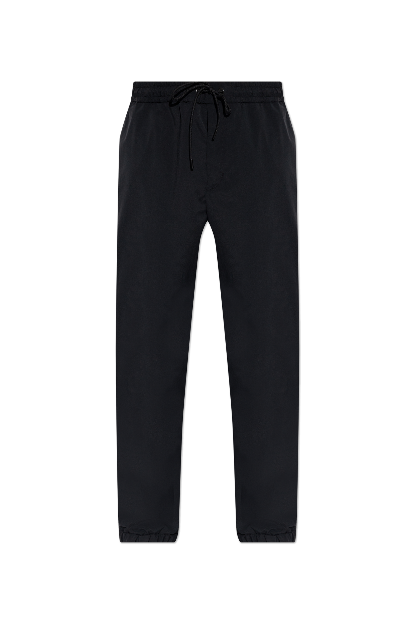 Moncler Spodnie Z Naszywką Logo, Mężczyźni, Czarny