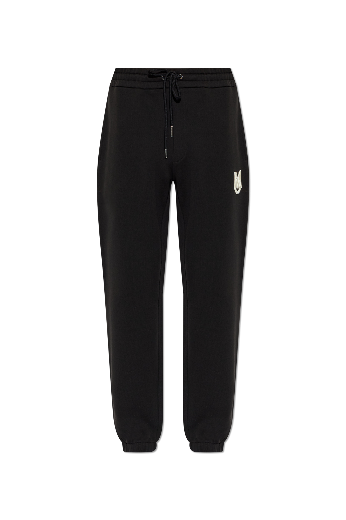 Moncler Spodnie Dresowe Z Logo, Mężczyźni, Czarny