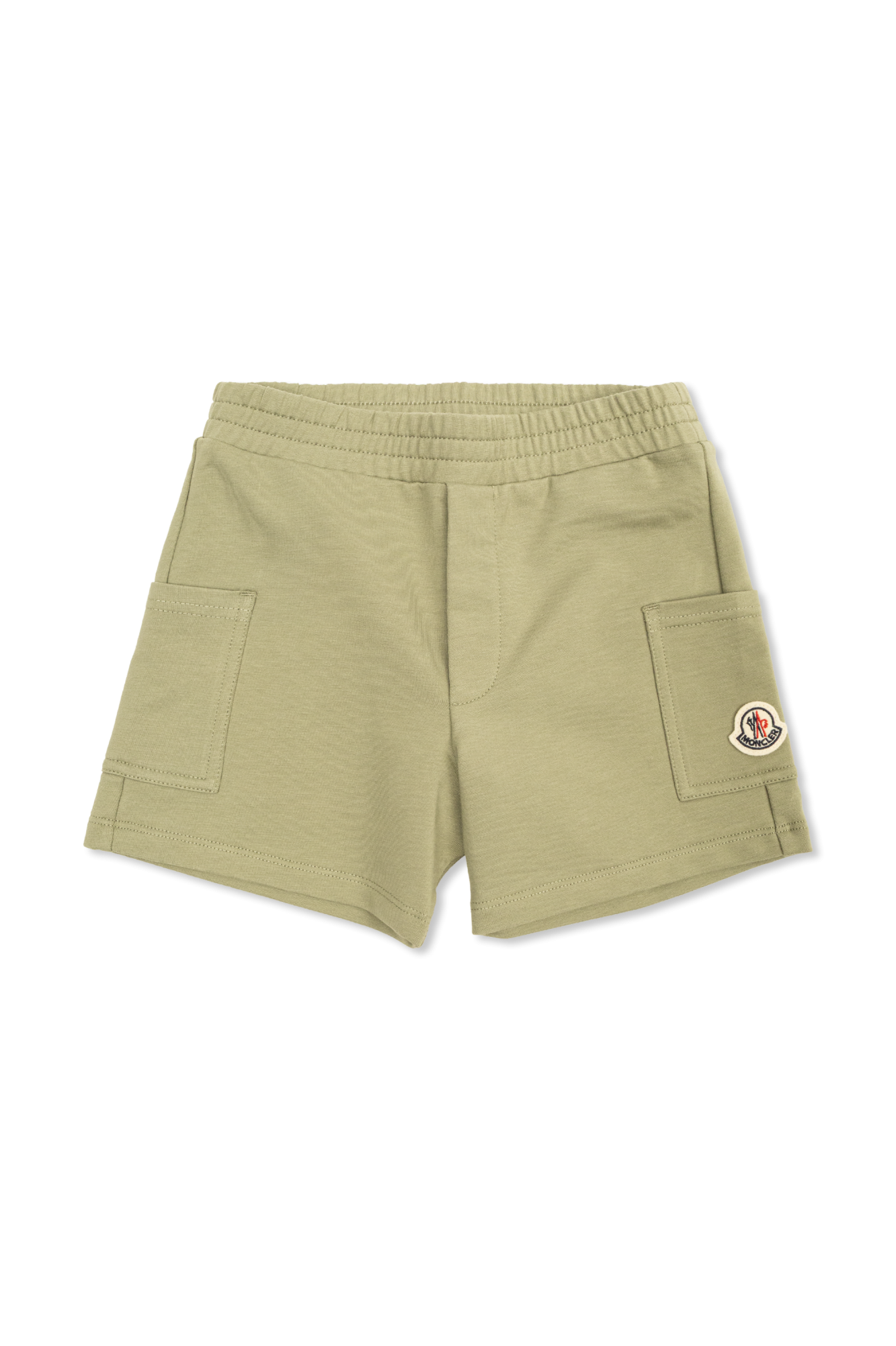 Moncler Enfant Szorty Z Naszywką Logo, Unisex, Zielony