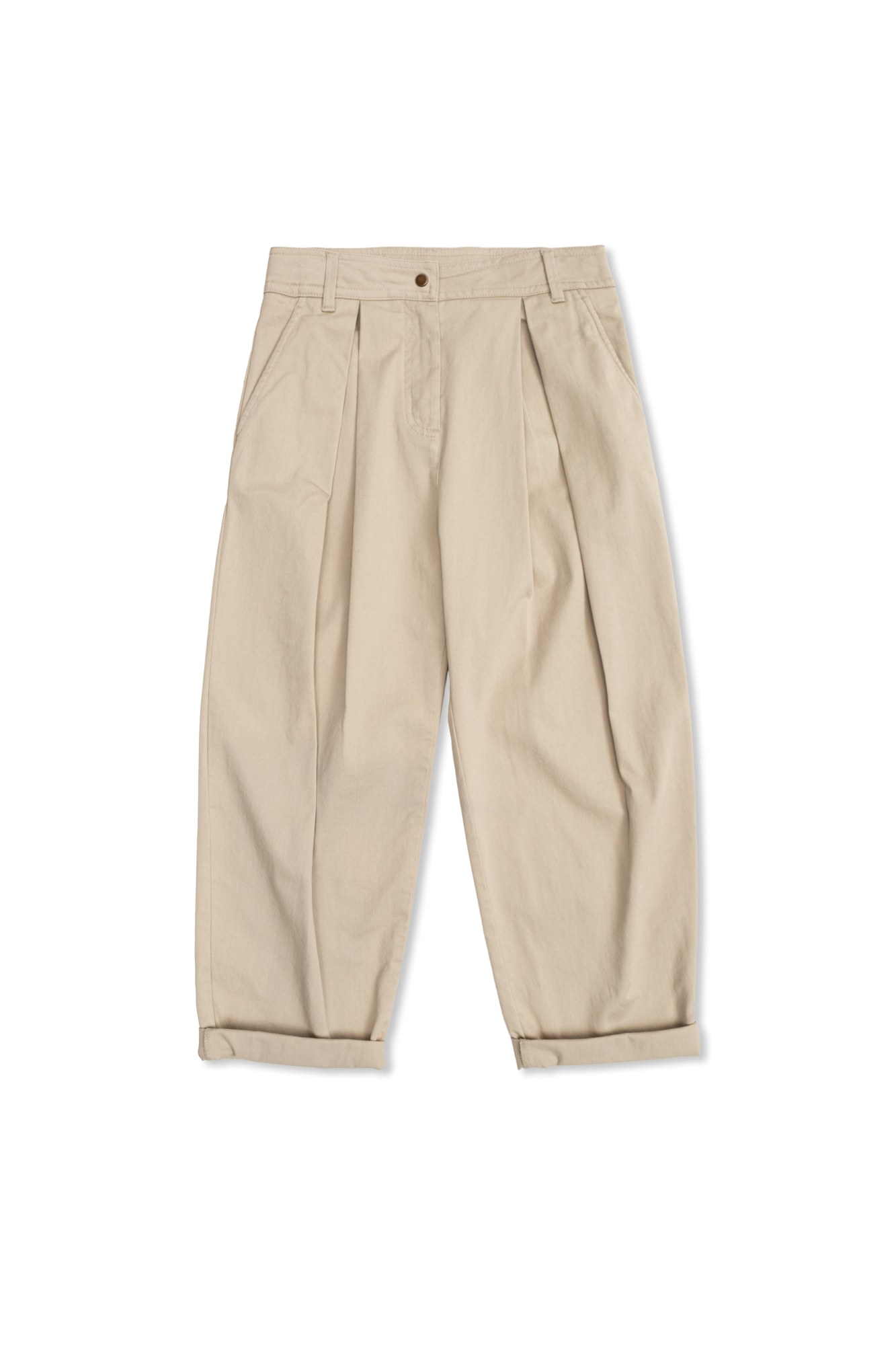 Moncler Enfant Spodnie Z Zaszewkami, Unisex, Beżowy