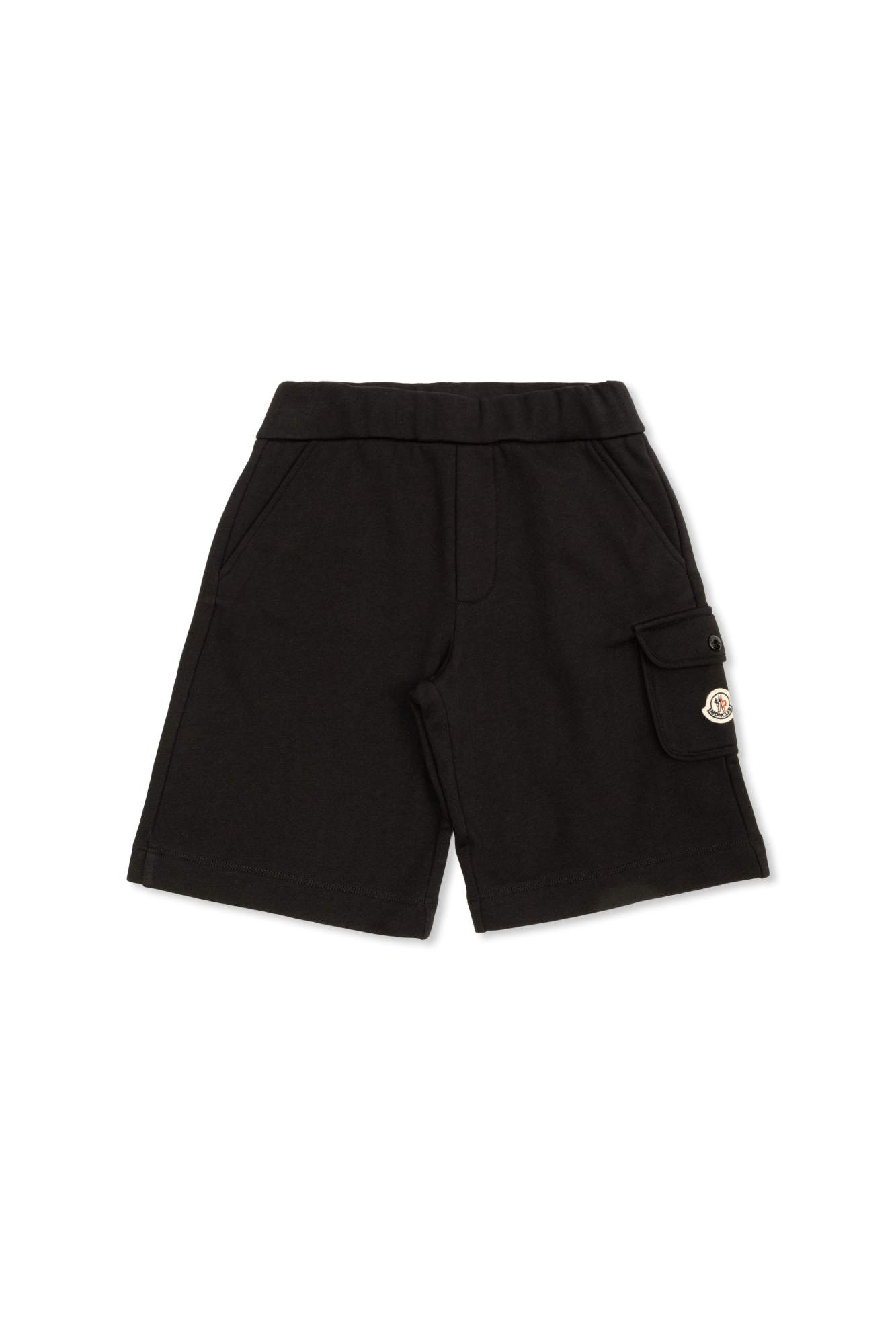 Moncler Enfant Szorty Z Naszywką Logo, Unisex, Czarny