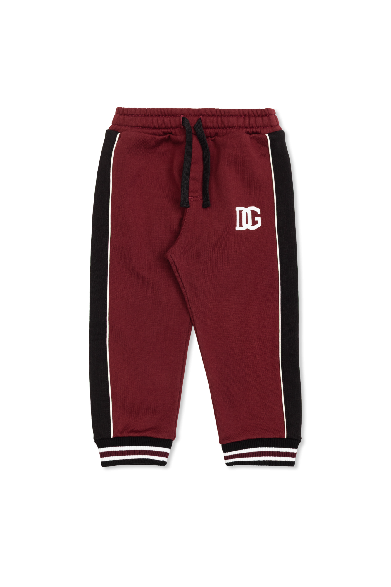 Dolce & Gabbana Kids Spodnie Dresowe Ze ściągaczami, Unisex, Bordo
