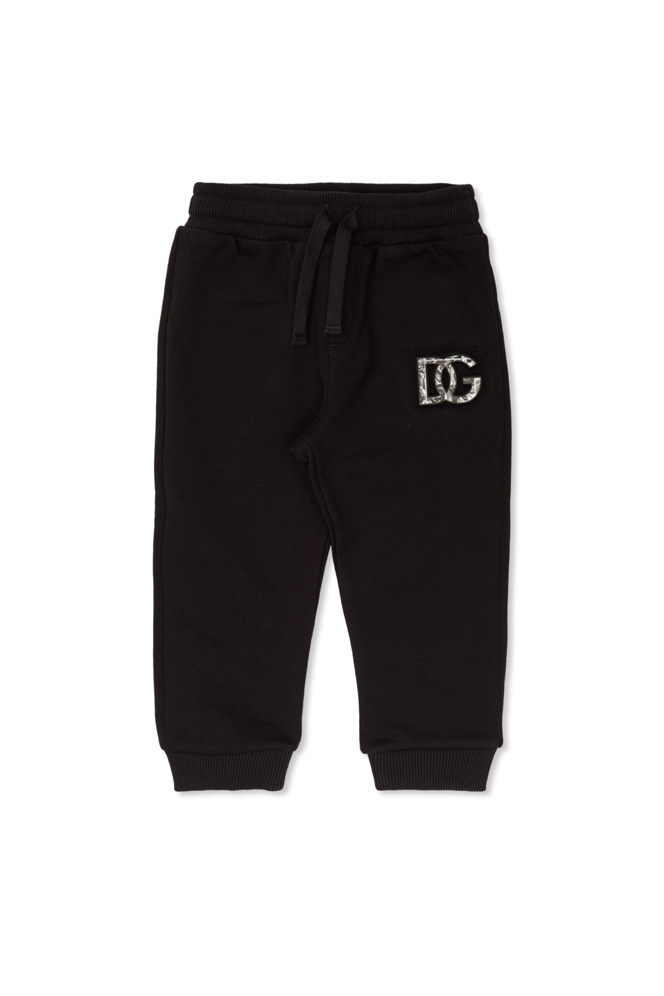 Dolce & Gabbana Kids Spodnie Dresowe Z Logo, Unisex, Czarny