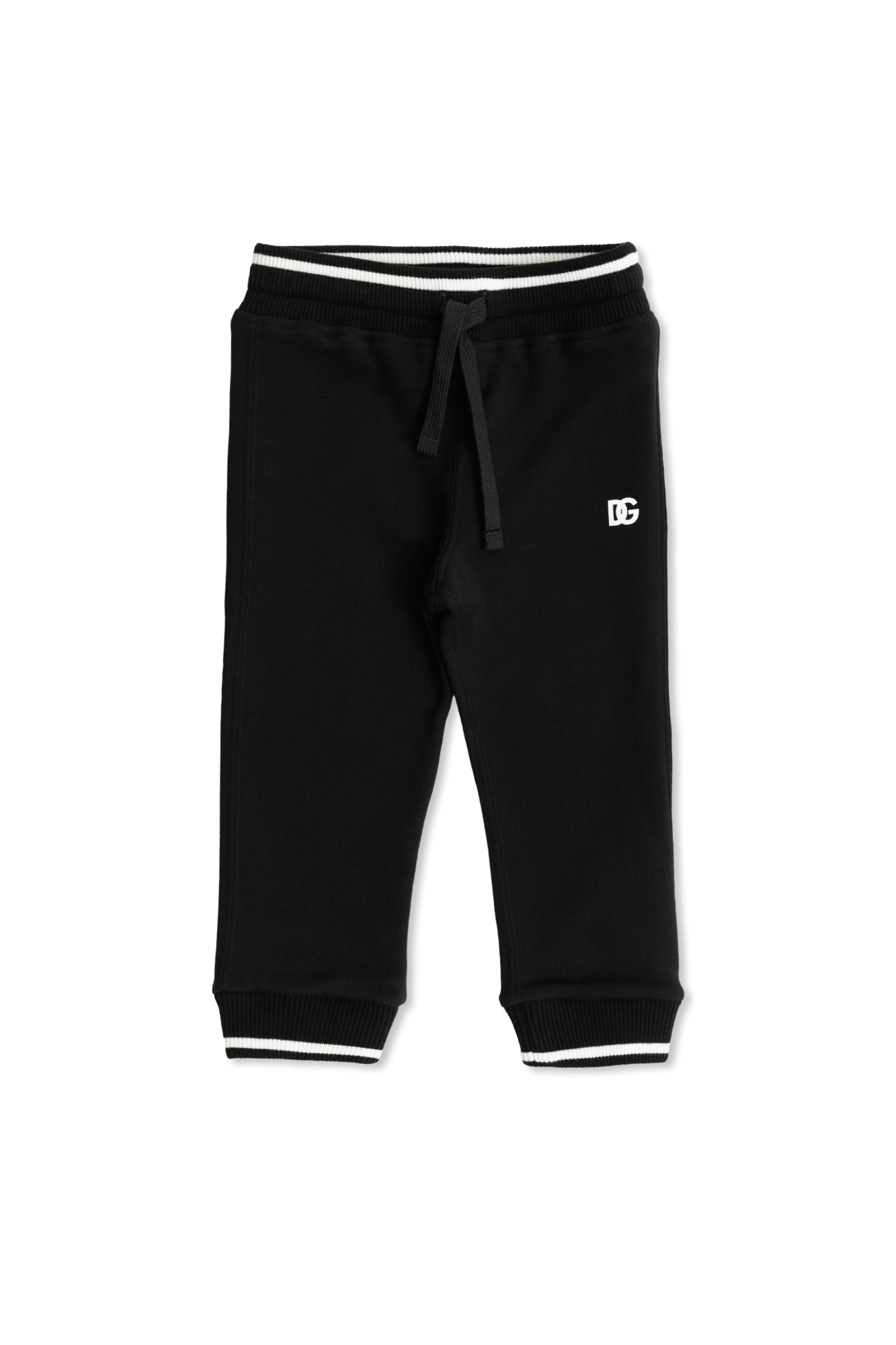 Dolce & Gabbana Kids Spodnie Dresowe Z Logo, Unisex, Czarny