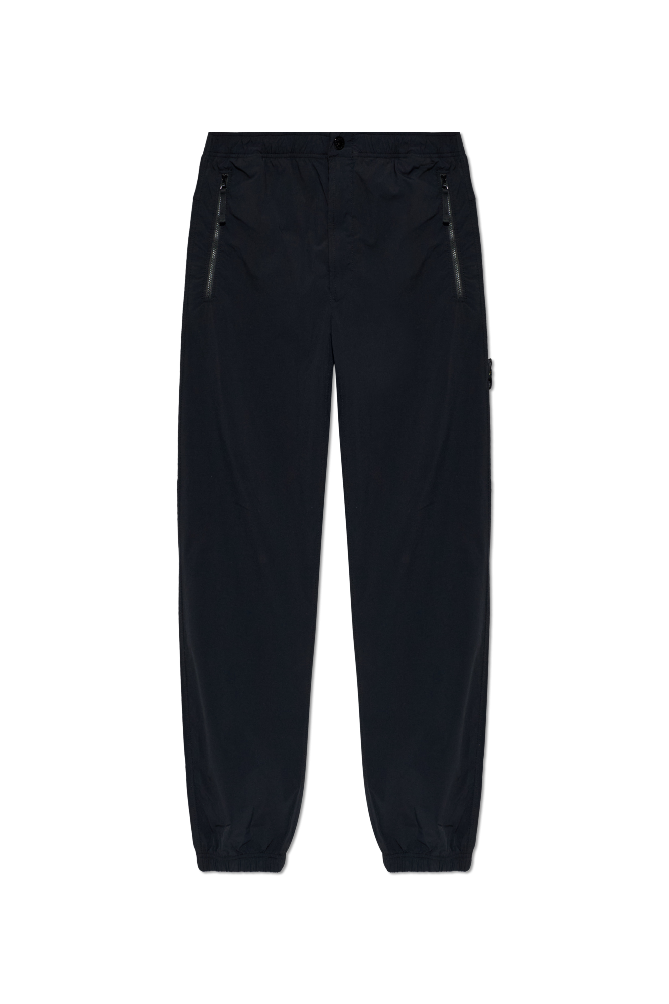Stone Island Spodnie Z Naszywką Logo, Mężczyźni, Czarny