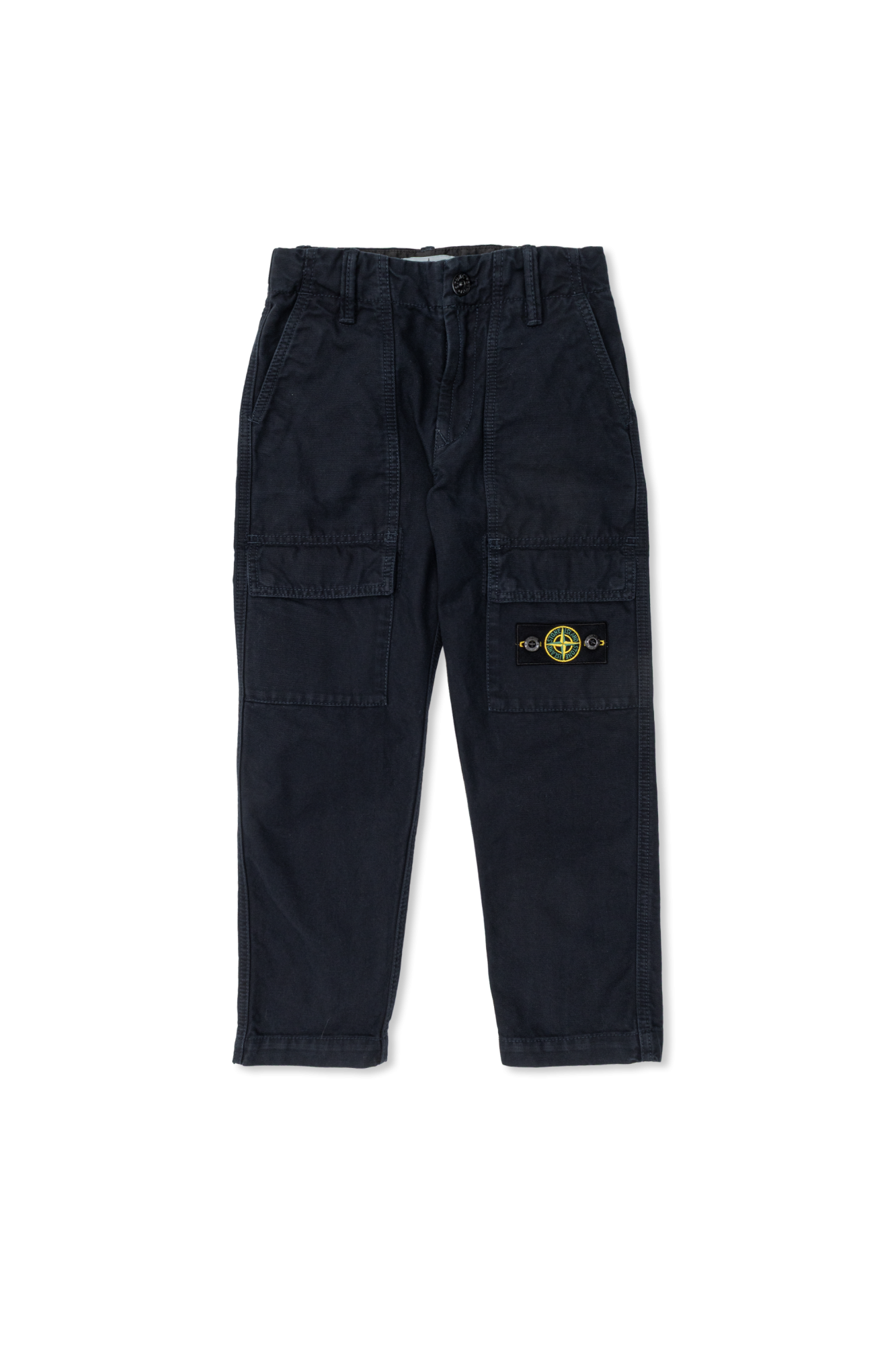 Stone Island Junior Jeansy Z Naszywką Logo, Unisex, Czarny