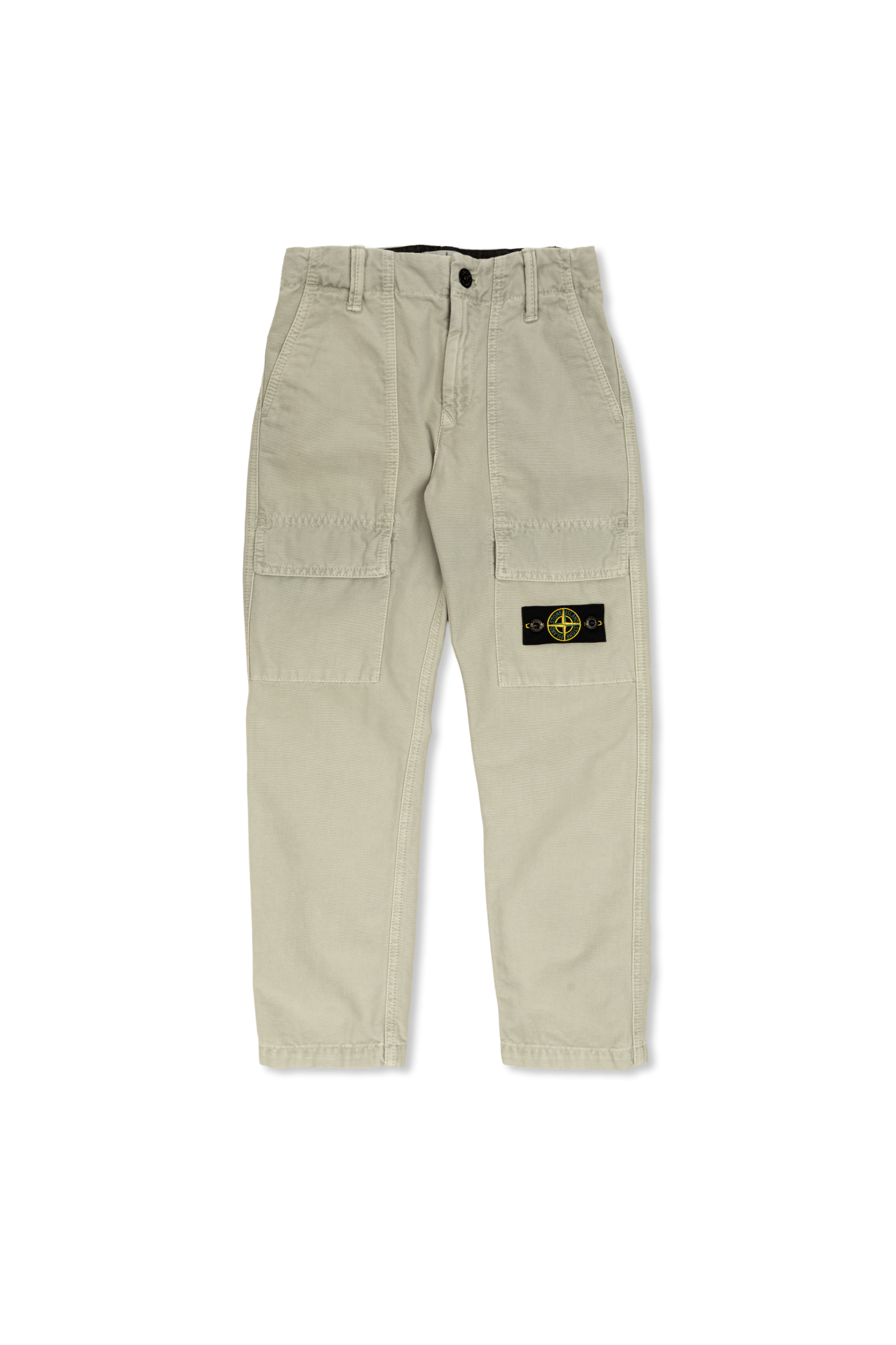 Stone Island Junior Jeansy Typu ‘Cargo’, Unisex, Szary
