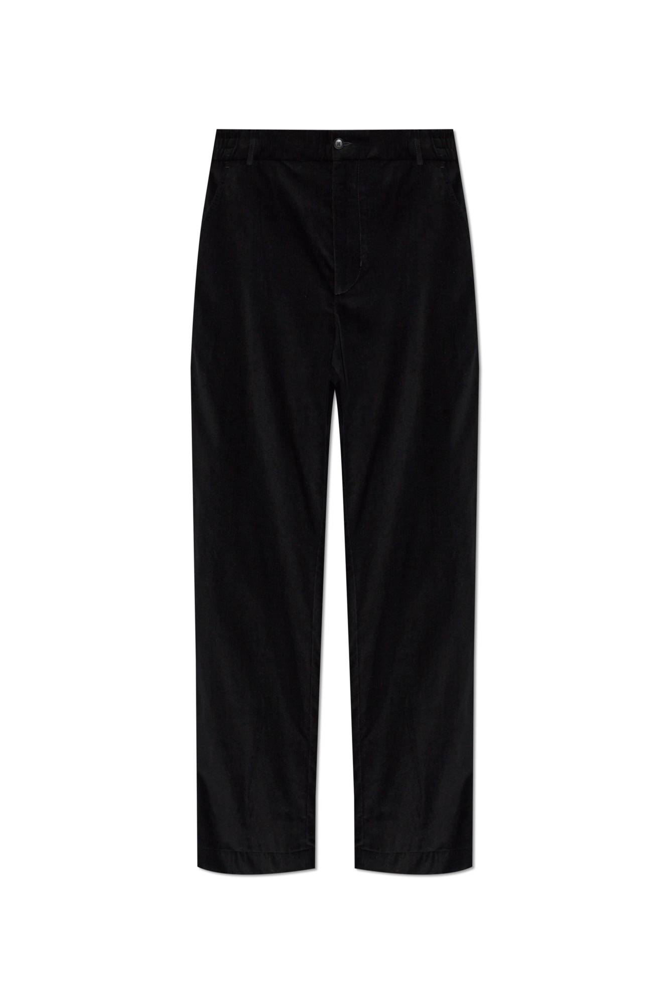 Moncler Sztruksowe Spodnie, Mężczyźni, Czarny