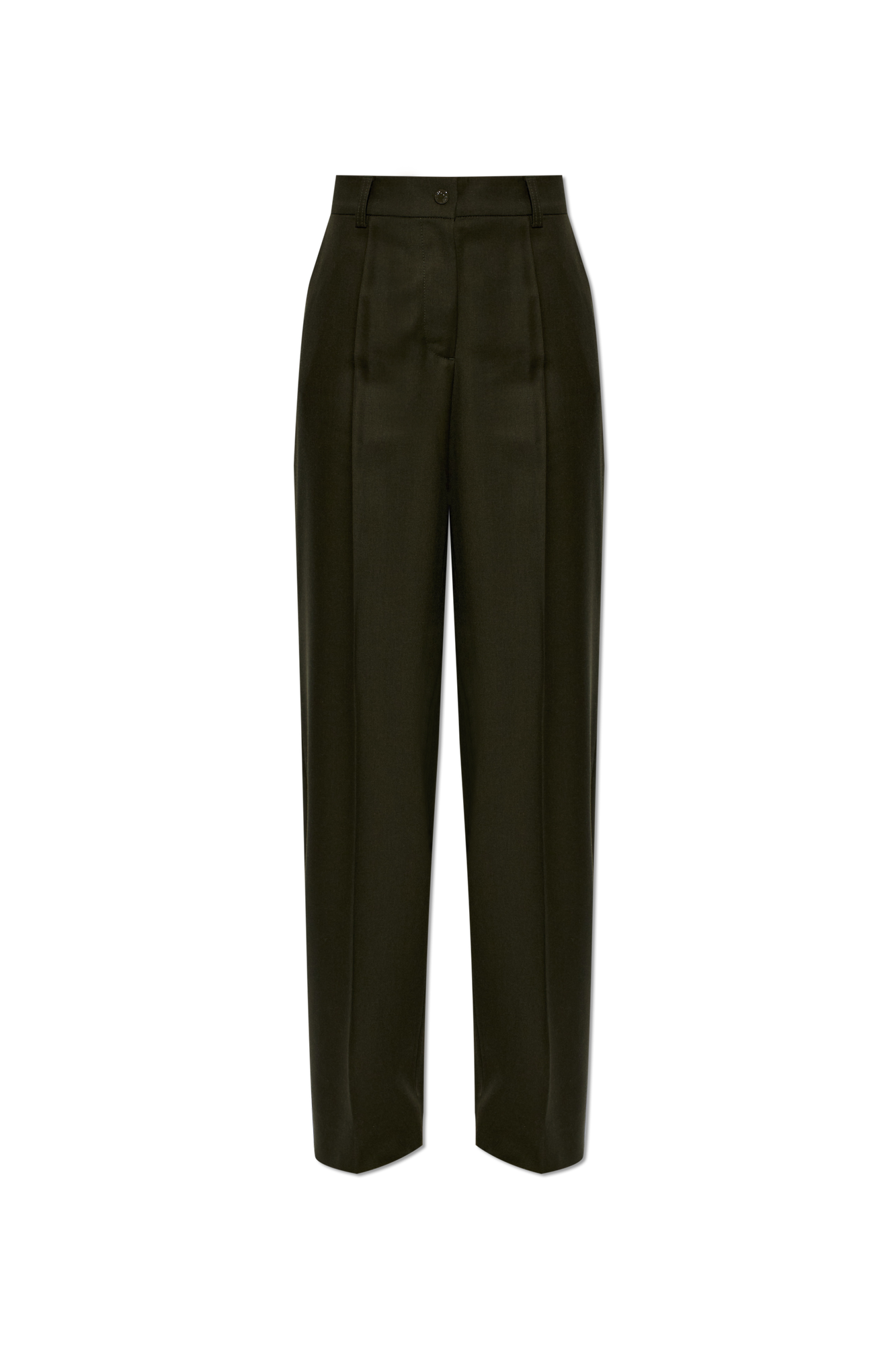 Moncler Wełniane Spodnie, Kobiety, Zielony