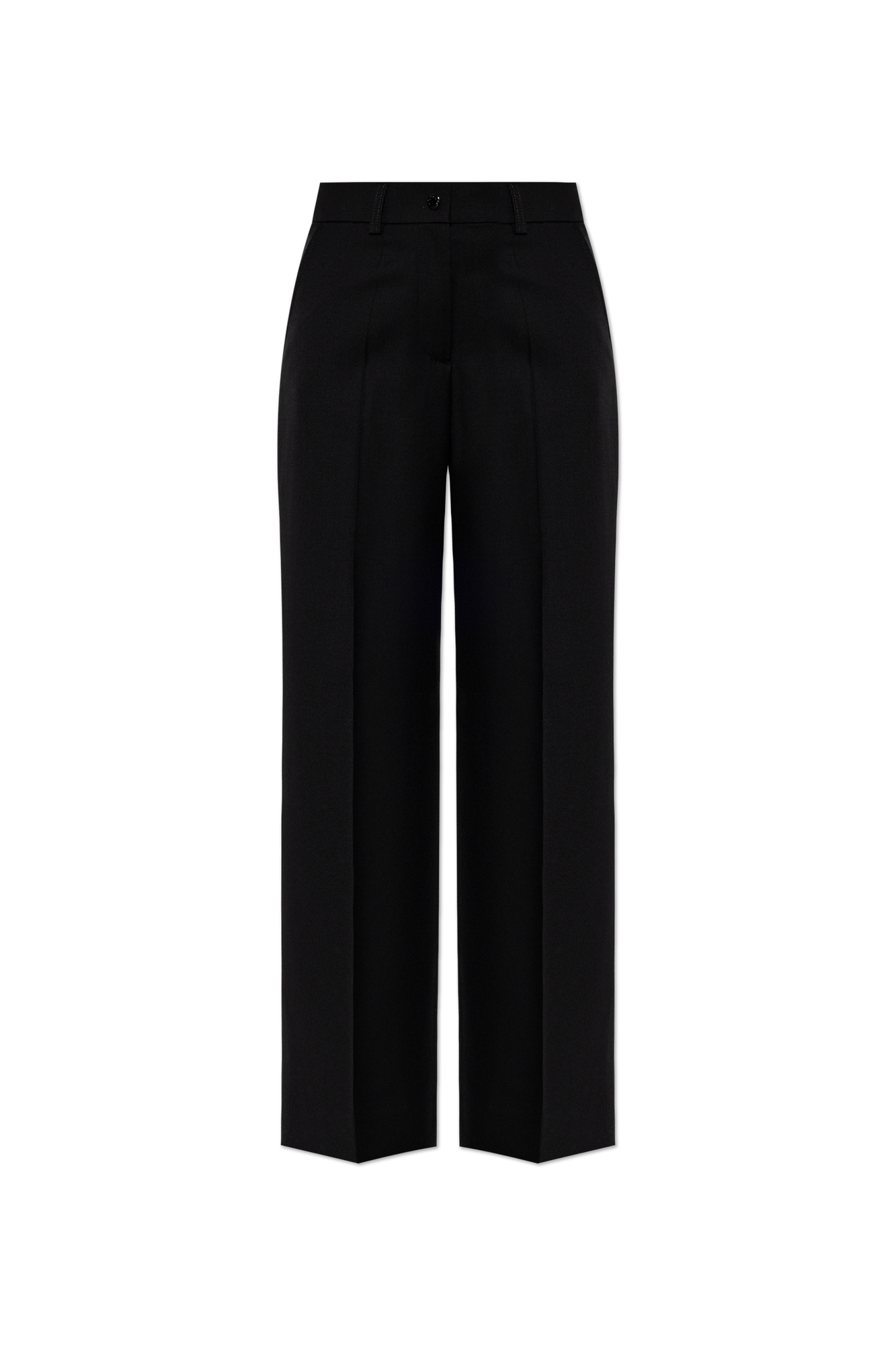 Moncler Wełniane Spodnie, Kobiety, Czarny