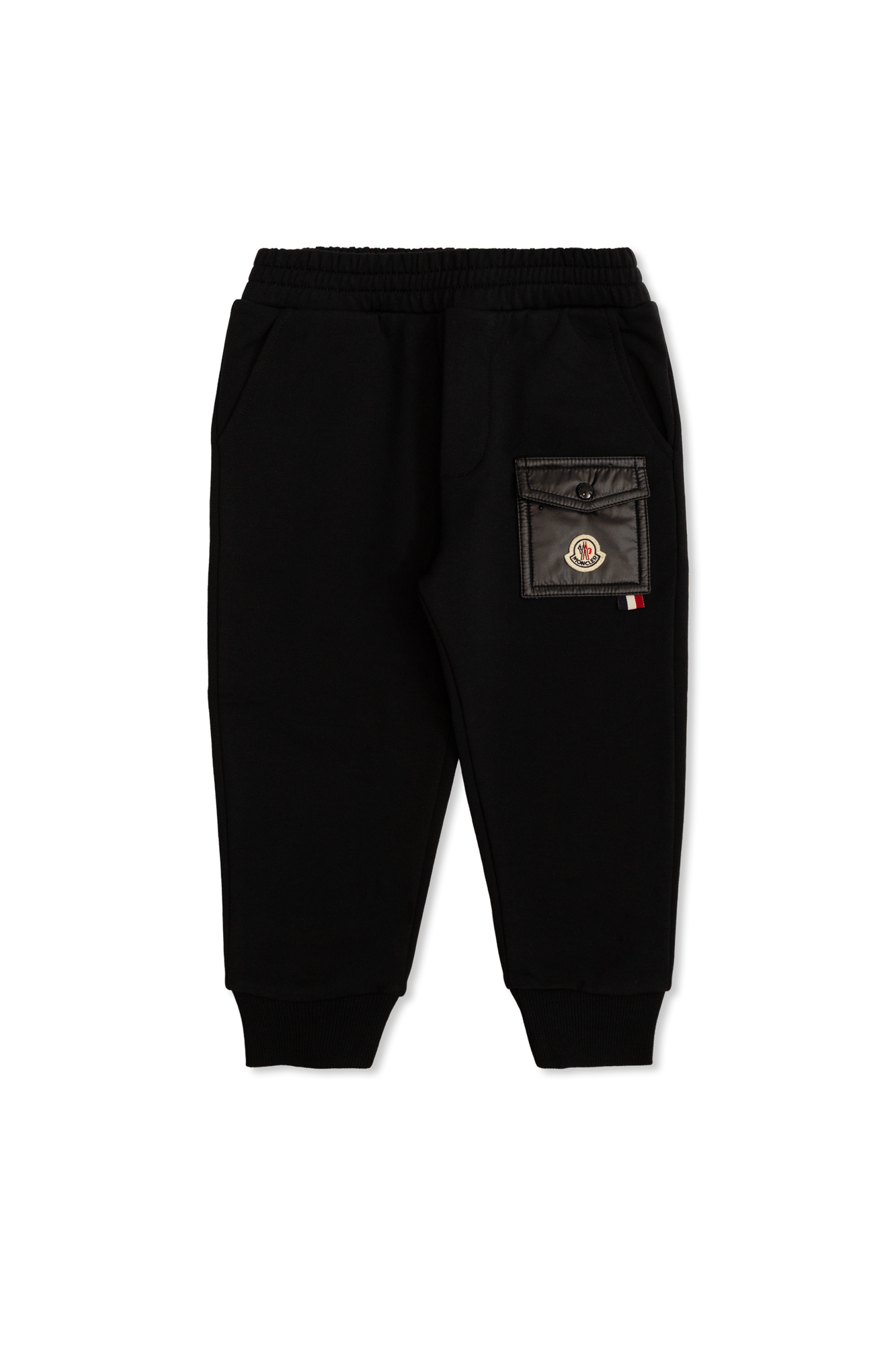 Moncler Enfant Spodnie Dresowe Z Naszywką Logo, Unisex, Czarny