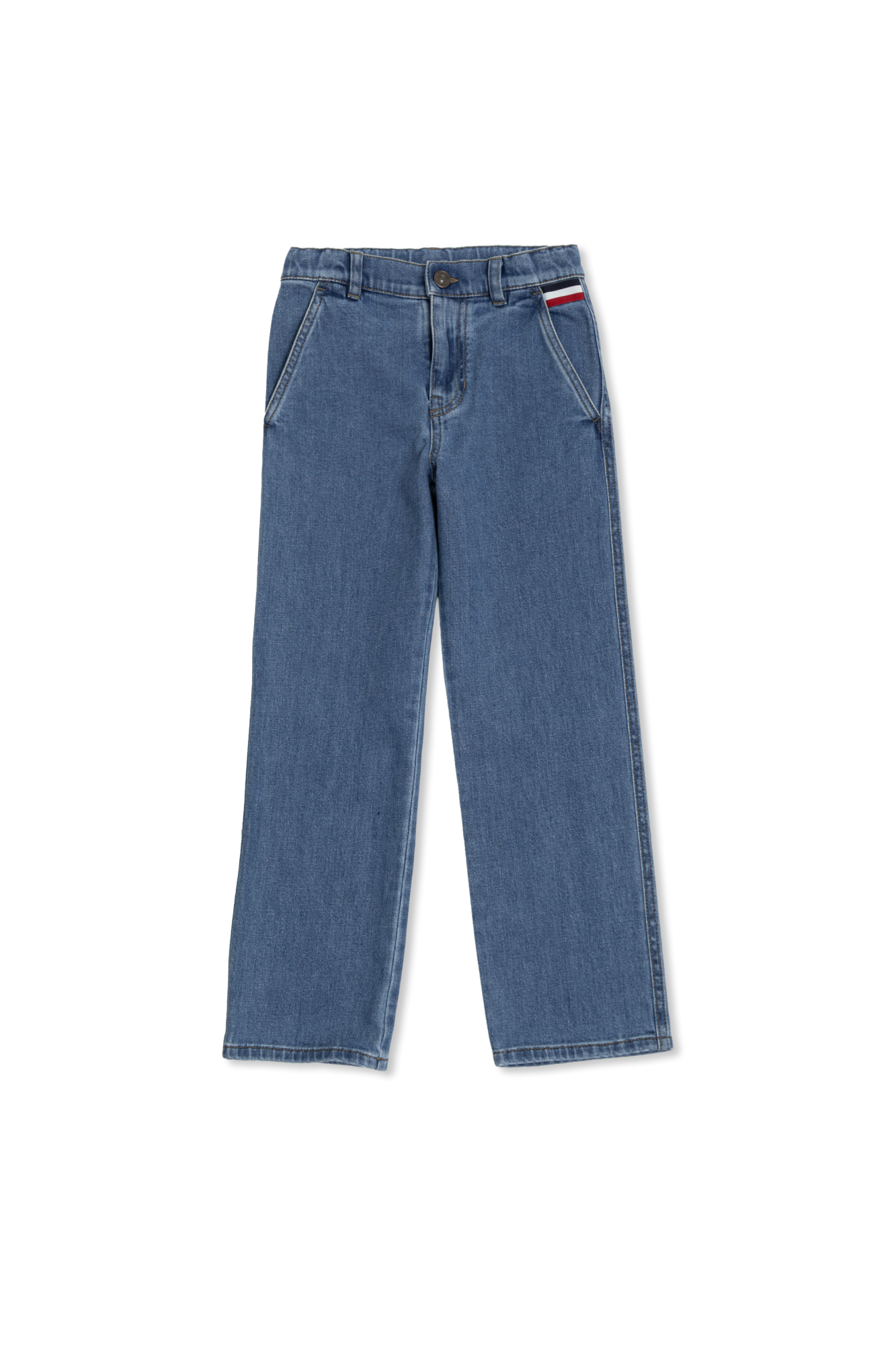 Moncler Enfant Jeansy Z Logo, Unisex, Niebieski