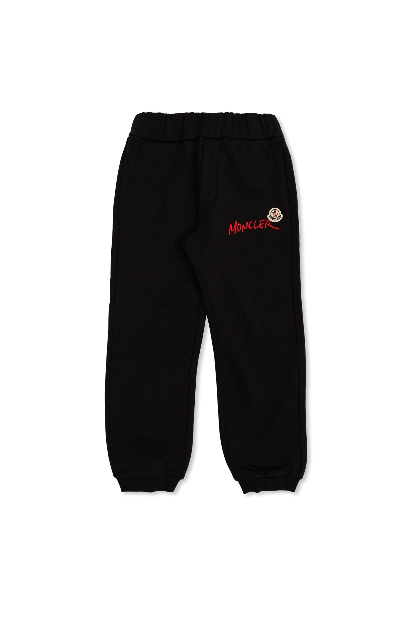 Moncler Enfant Spodnie Dresowe Z Wyszytym Logo, Unisex, Czarny
