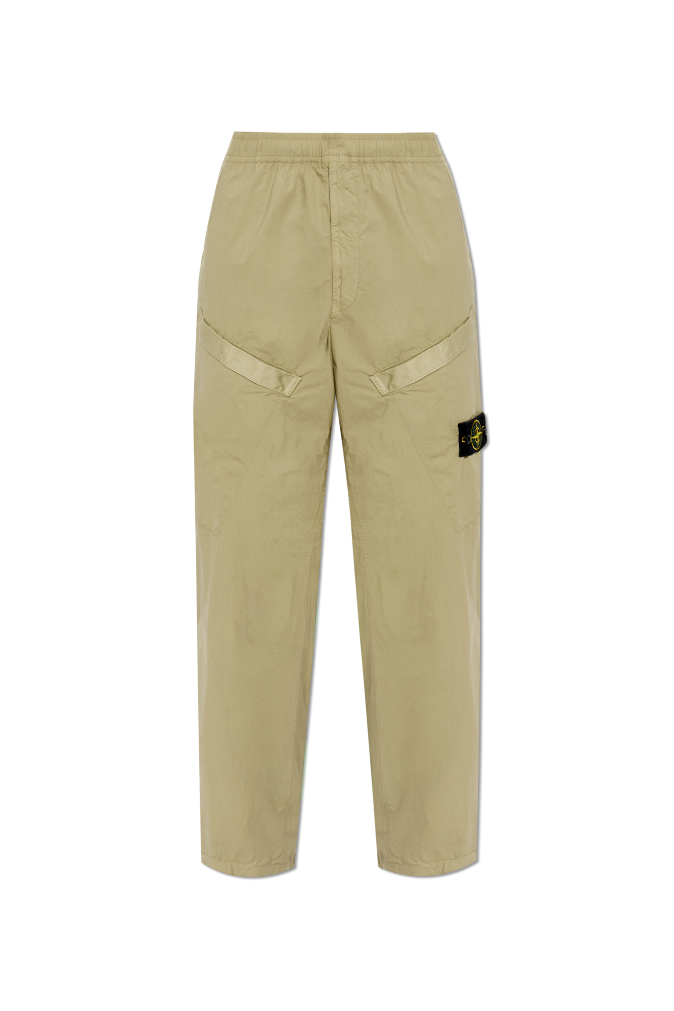 Stone Island Spodnie Z Naszywką Logo, Mężczyźni, Zielony