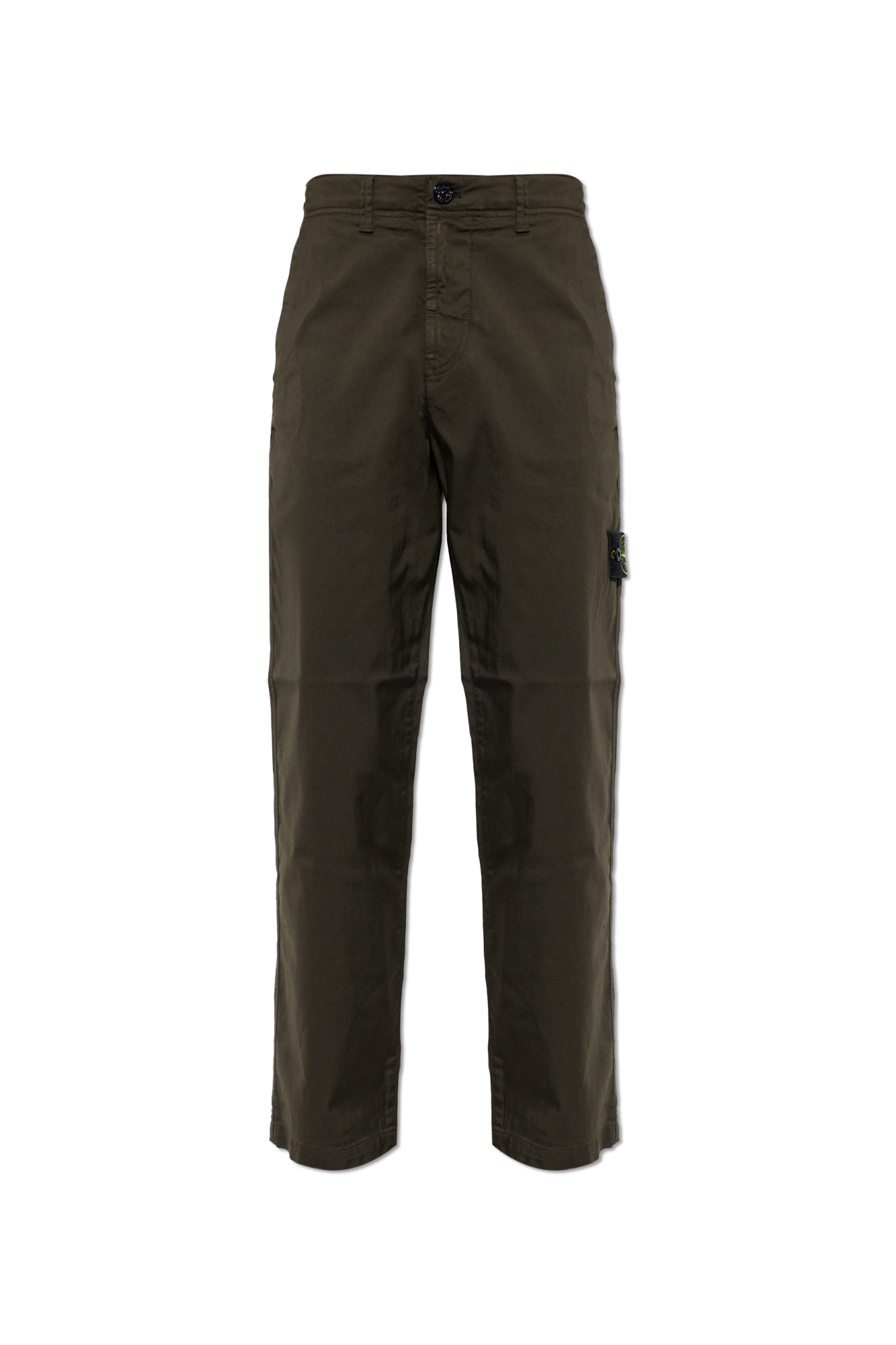 Stone Island Spodnie Z Logo, Mężczyźni, Zielony