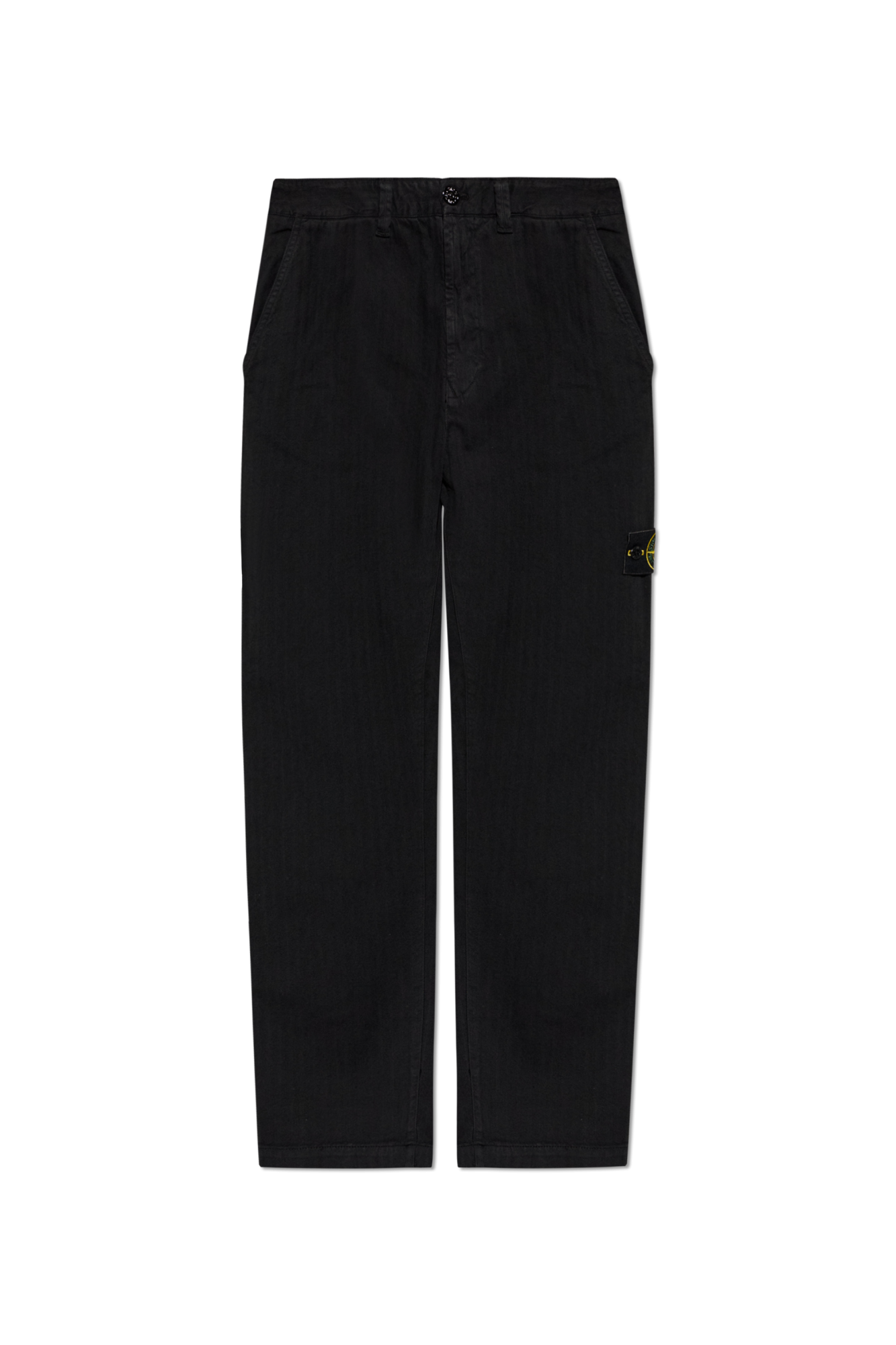 Stone Island Jeansy Z Naszywką Logo, Mężczyźni, Czarny