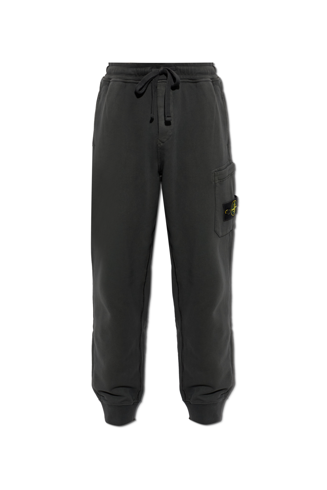 Stone Island Spodnie Dresowe Z Naszywką Z Logo, Mężczyźni, Szary