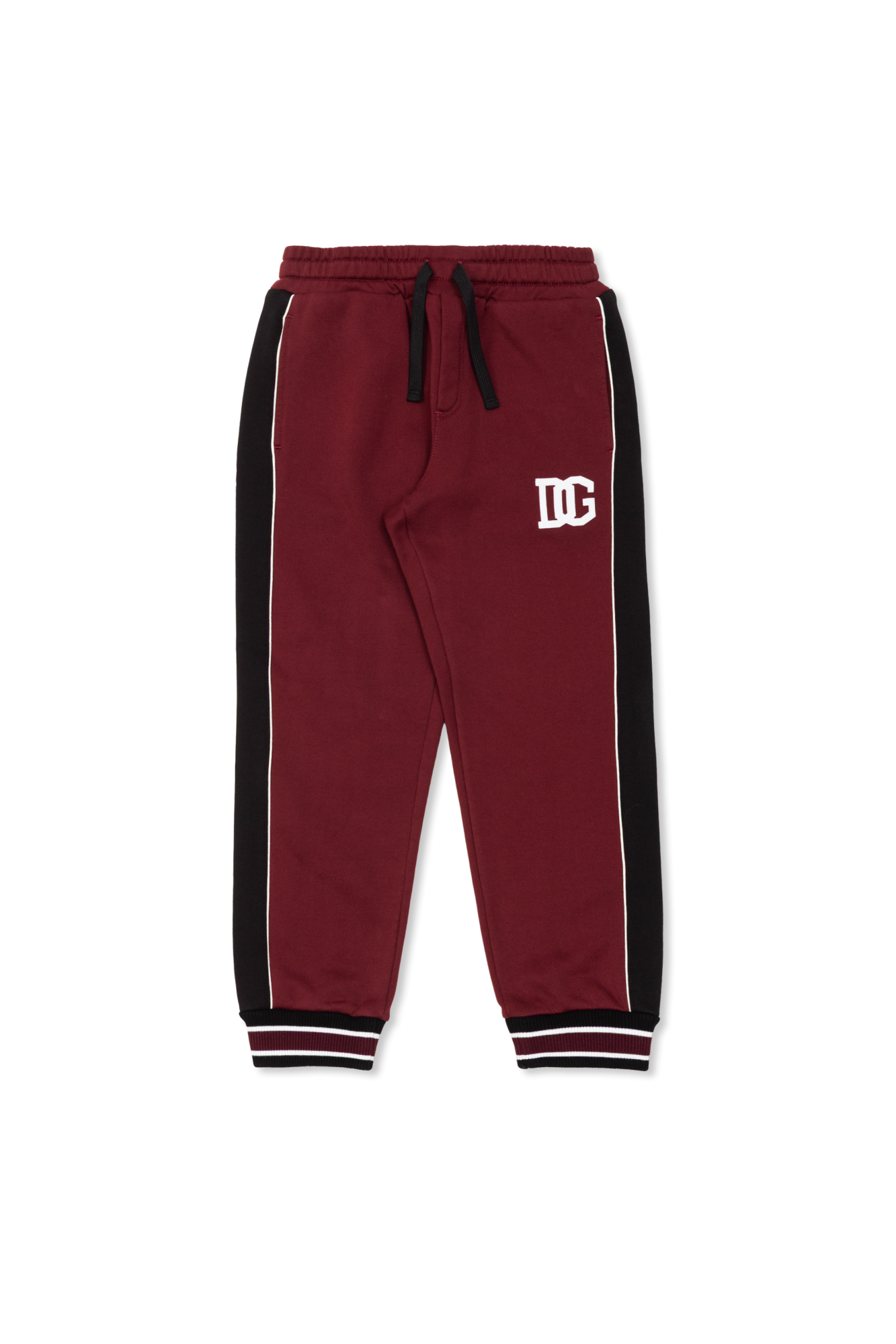 Dolce & Gabbana Kids Spodnie Dresowe Ze ściągaczami, Unisex, Bordo