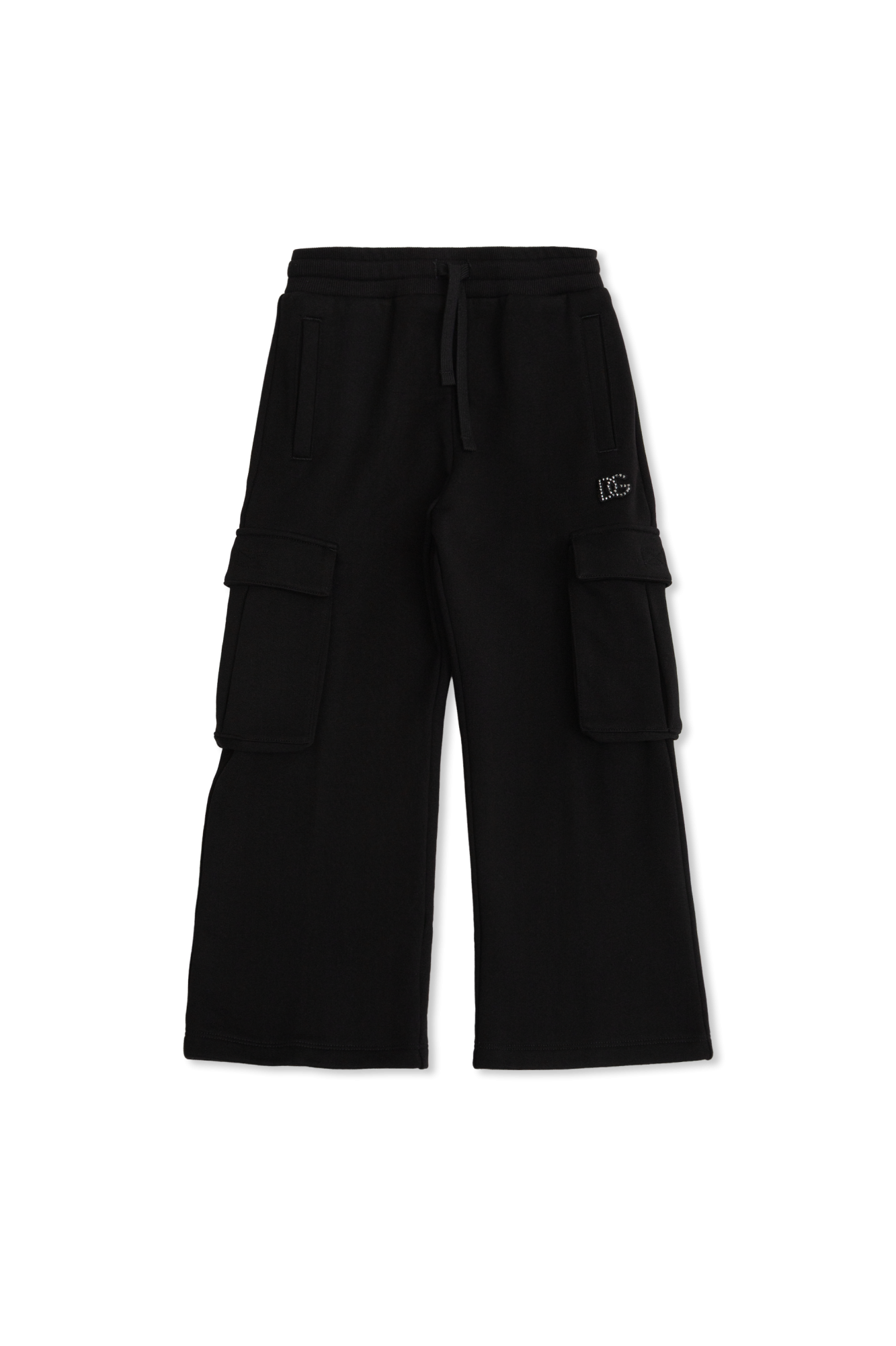 Dolce & Gabbana Kids Spodnie Dresowe Typu ‘Cargo’, Unisex, Czarny
