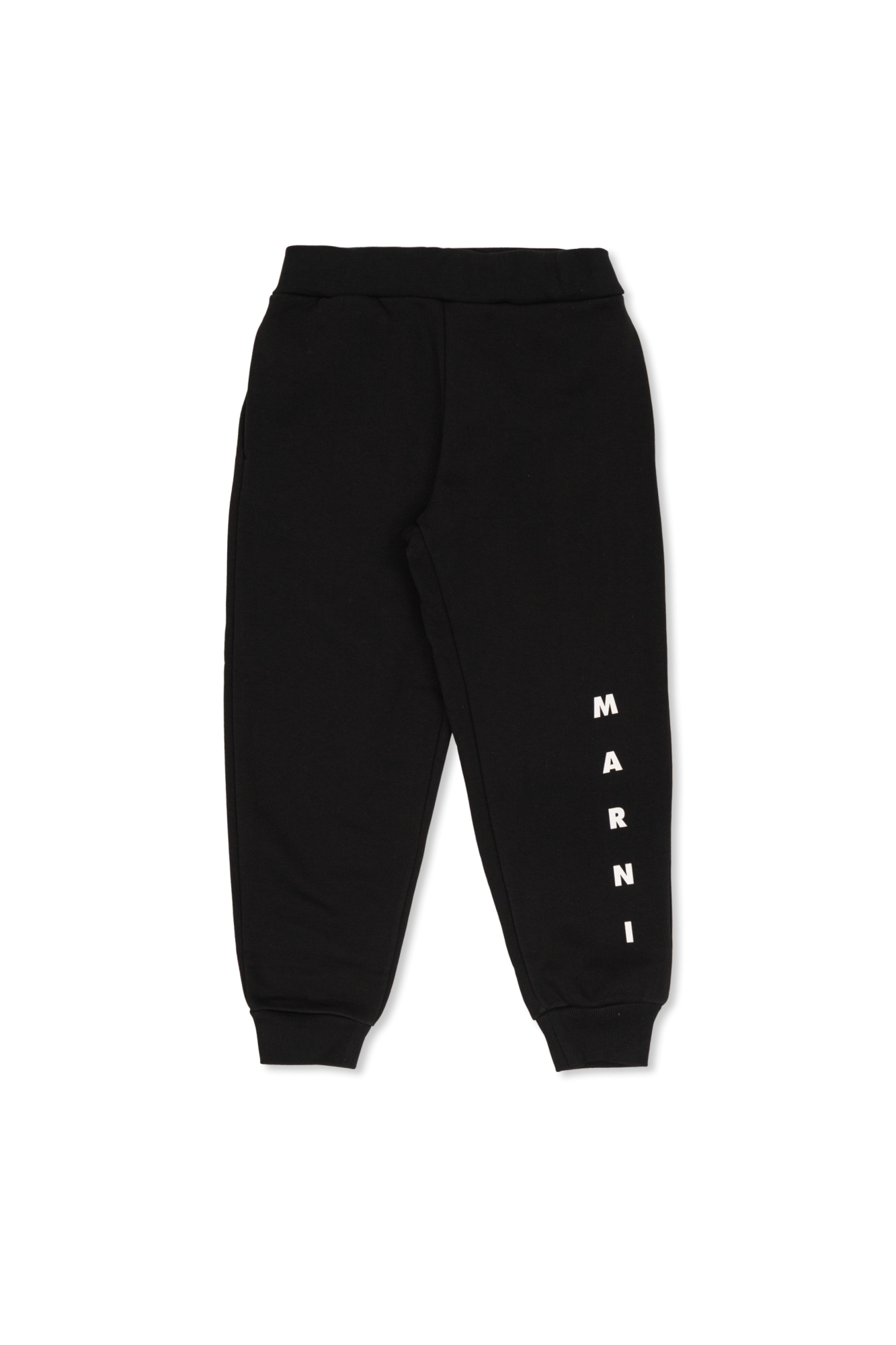 Marni Kids Spodnie Dresowe Z Logo, Unisex, Czarny