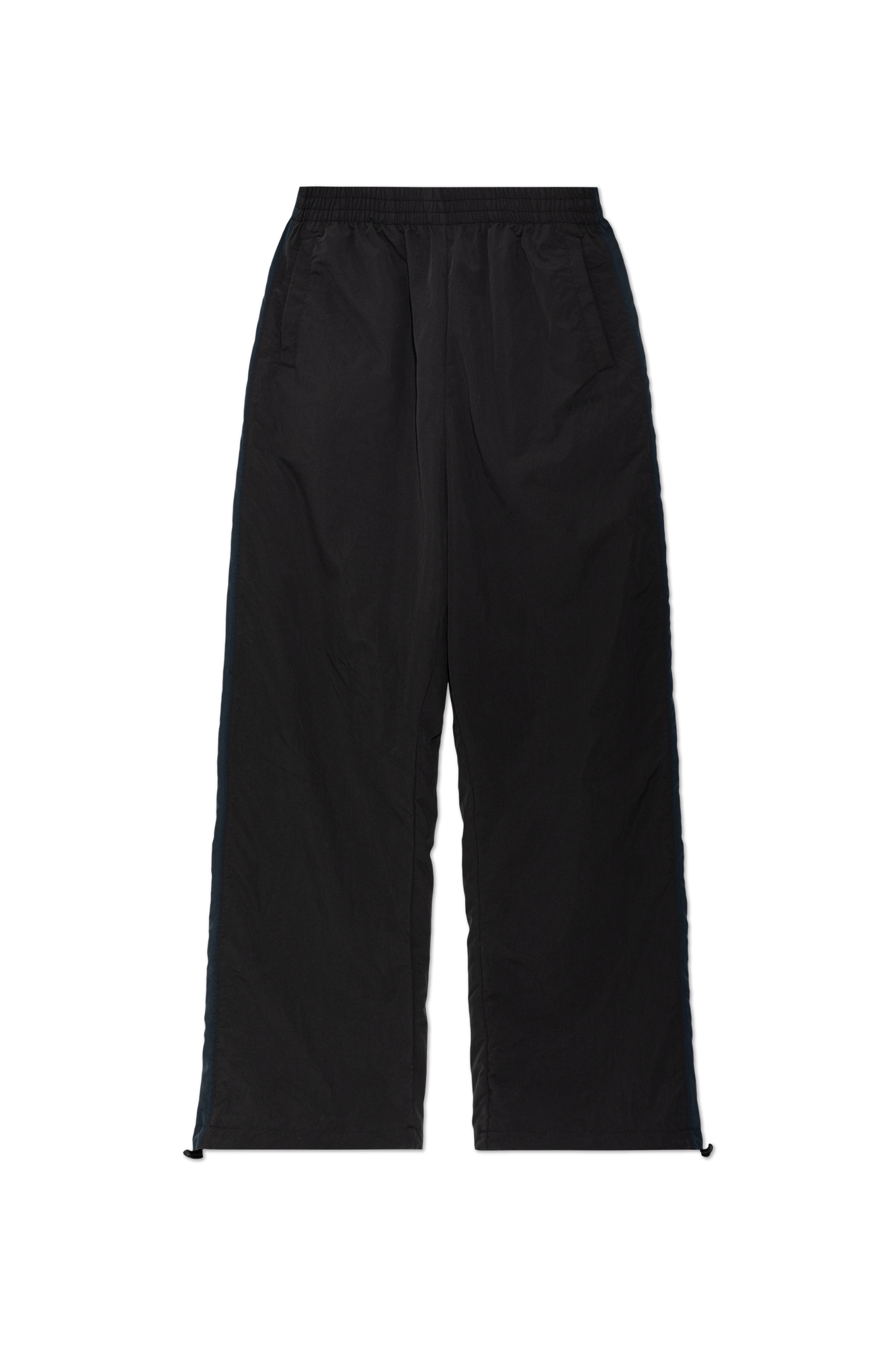 VETEMENTS Ortalionowe Spodnie Z Lampasami, Mężczyźni, Czarny