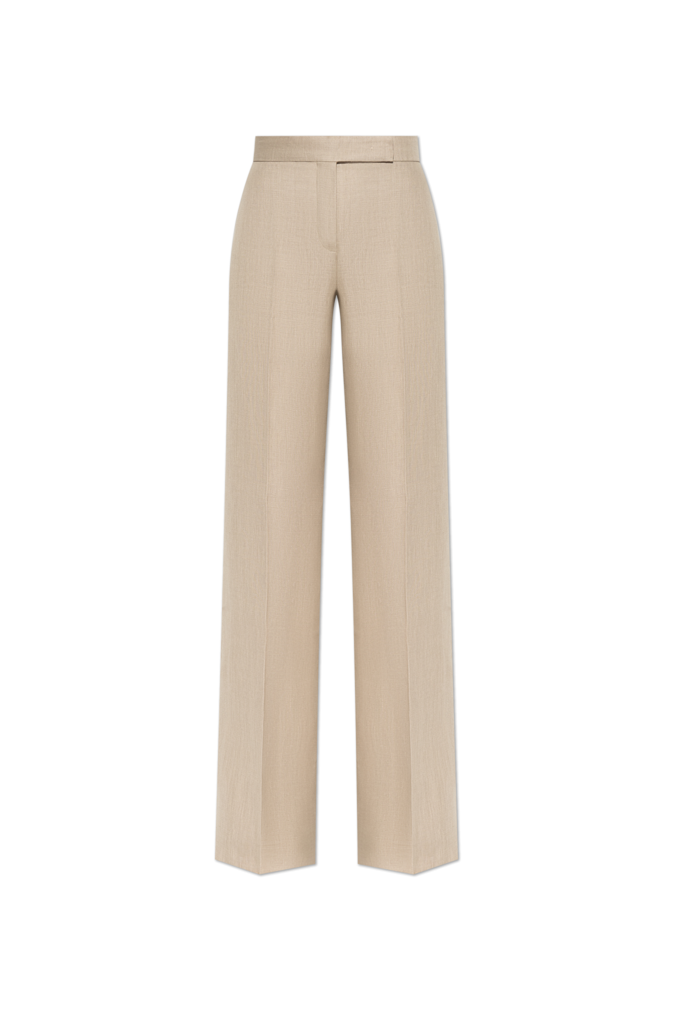 Max Mara Lniane Spodnie `Angus`, Kobiety, Beżowy