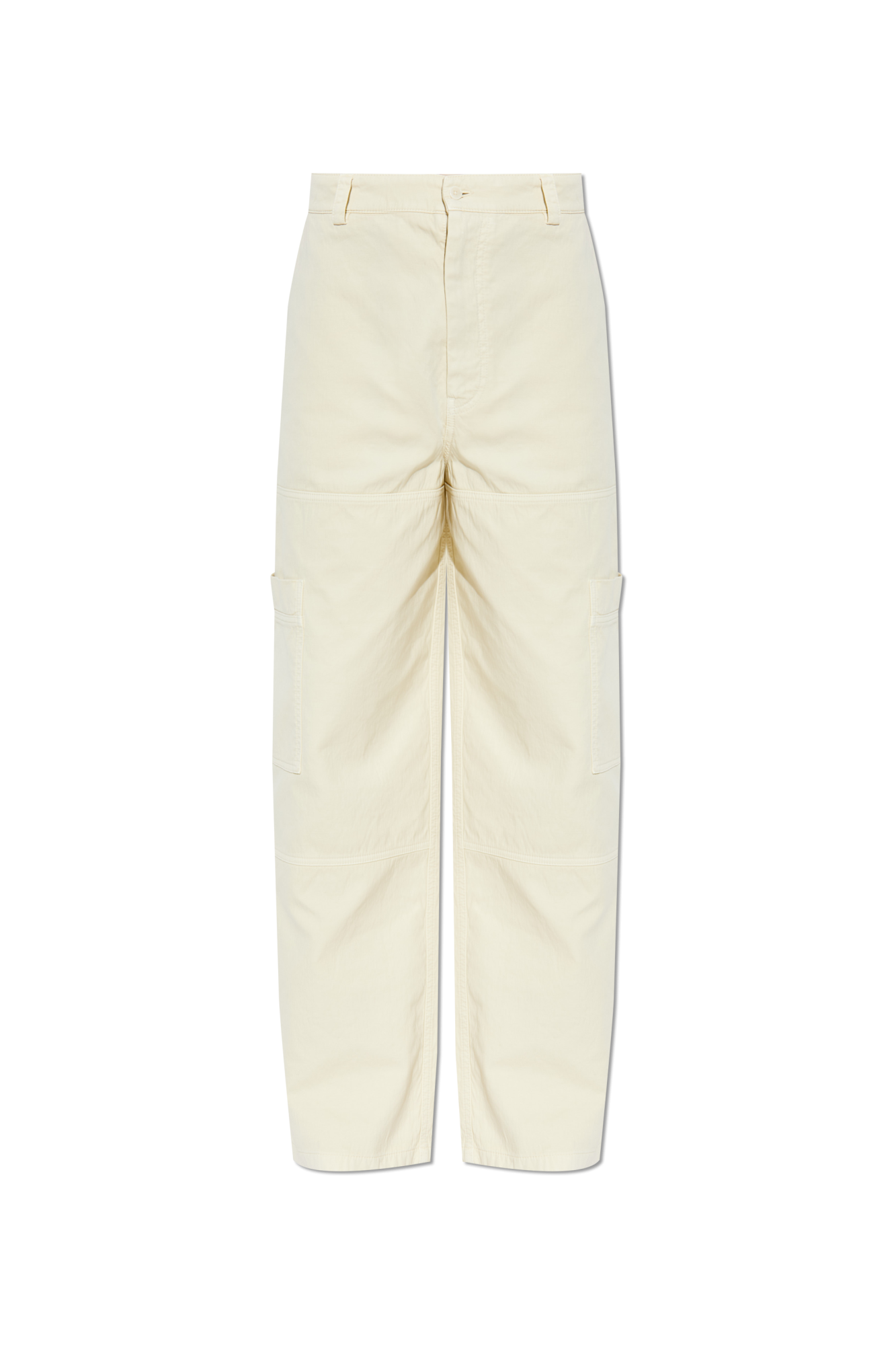 Off-White Spodnie Z Kieszeniami, Mężczyźni, Kremowy