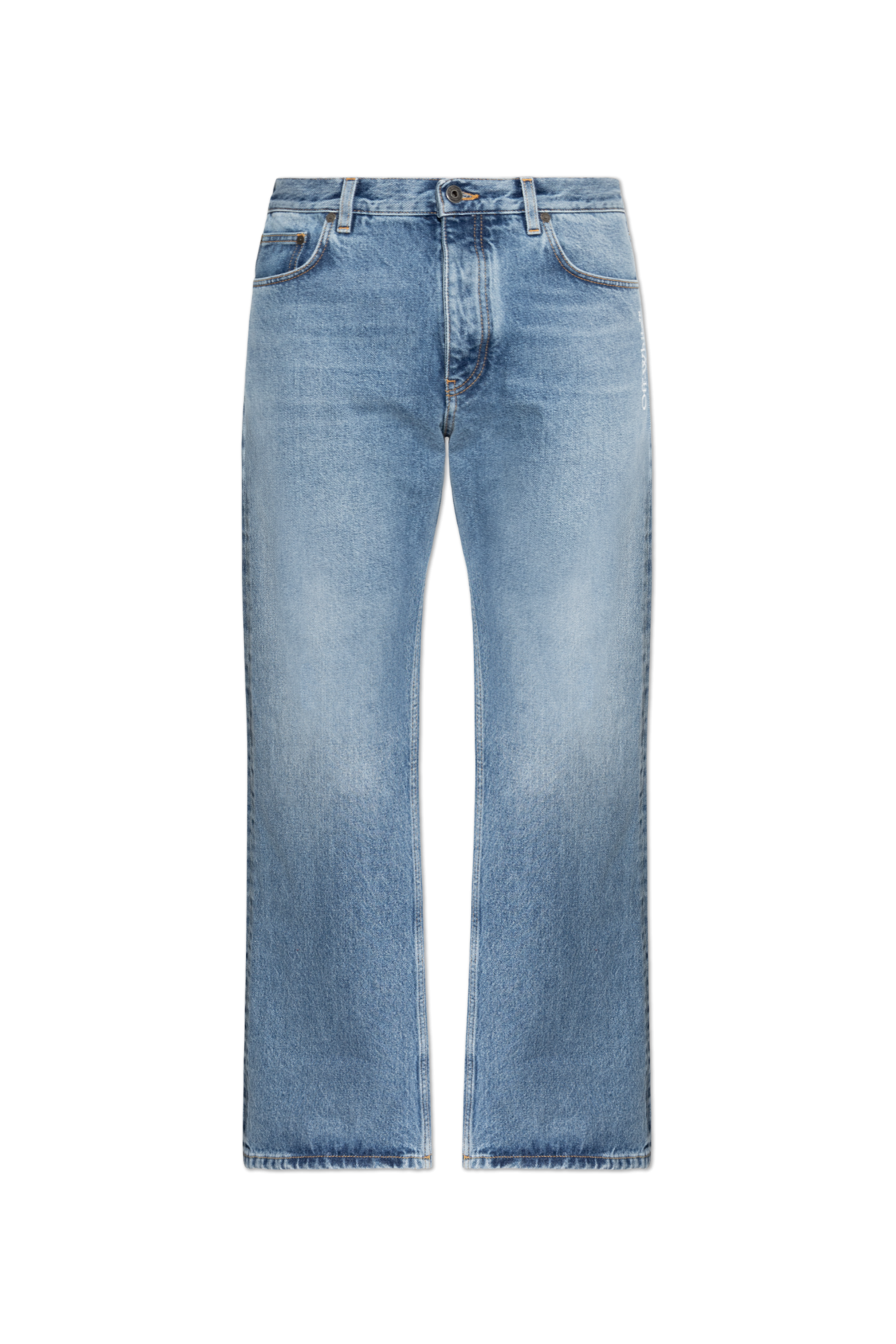 Off-White Jeansy Z Logo, Mężczyźni, Niebieski