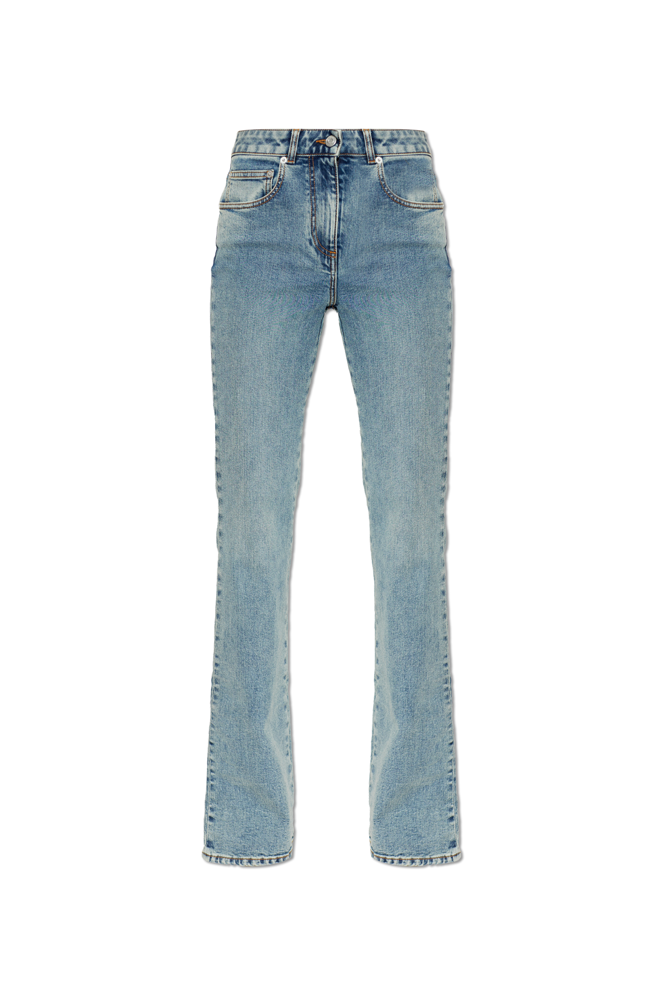 Balmain Jeansy O Prostym Kroju, Kobiety, Niebieski