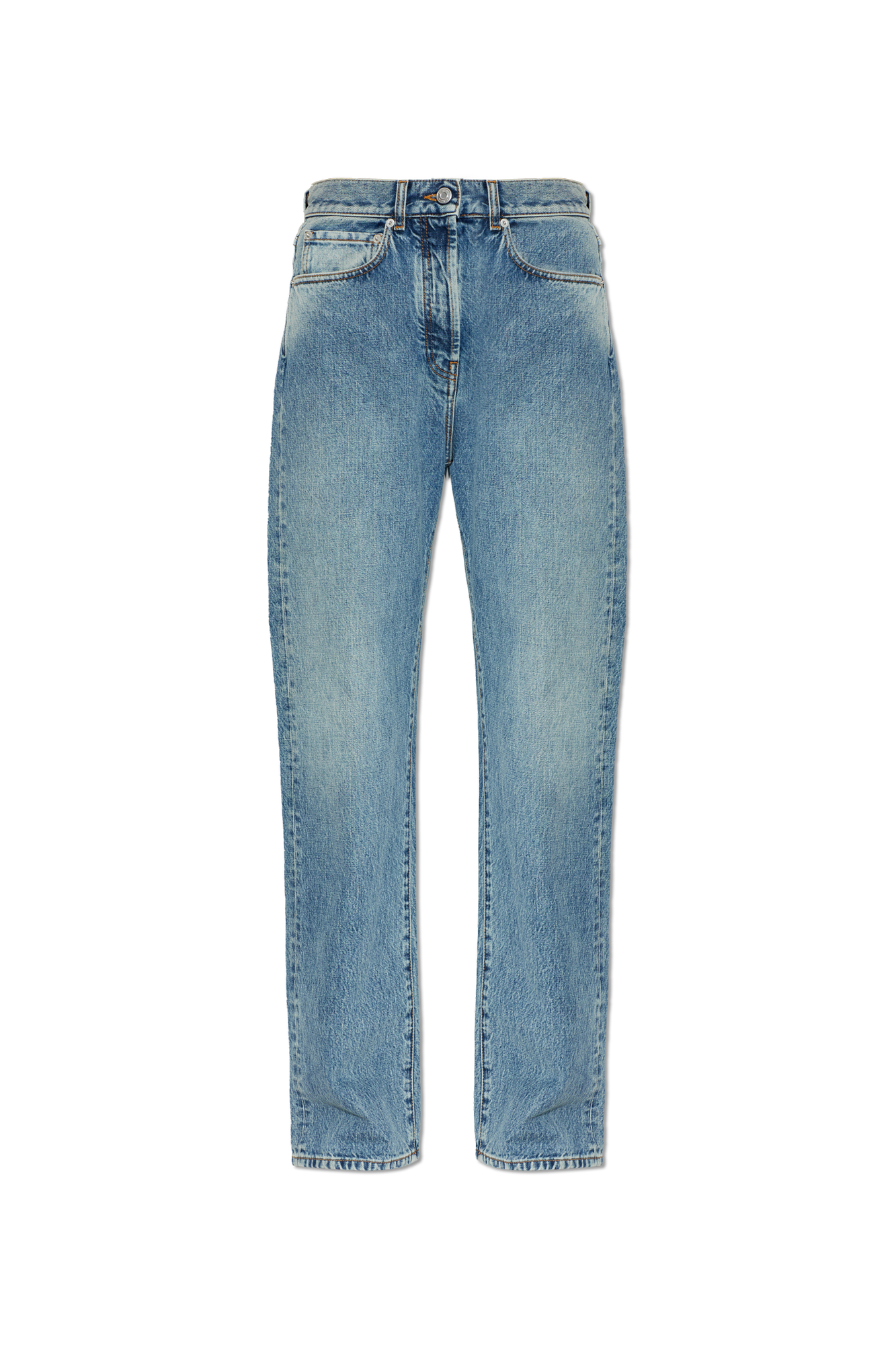 Balmain Jeansy O Prostym Kroju, Kobiety, Niebieski
