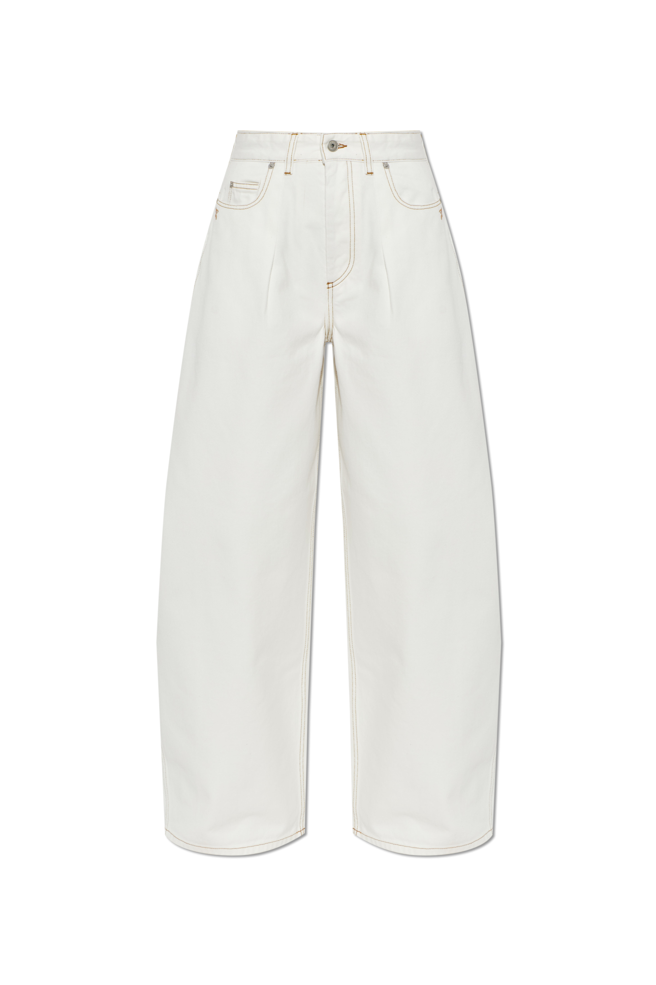Jacquemus Jeansy ‘Ovalo’, Kobiety, Biały