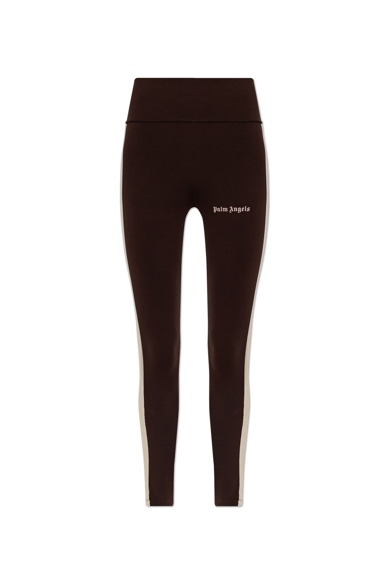 Palm Angels Leginsy Z Logo, Kobiety, Brązowy