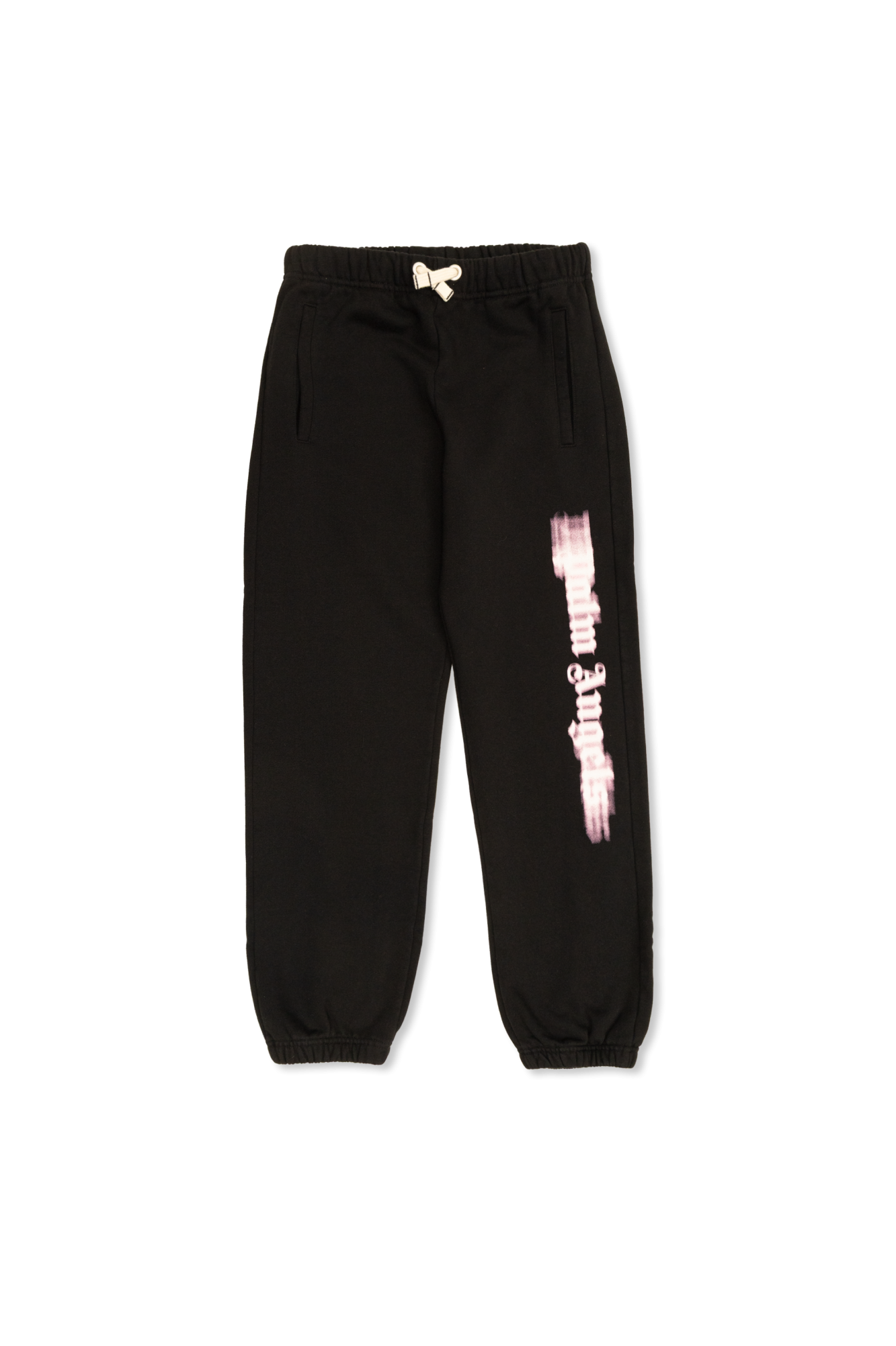 Palm Angels Kids Spodnie Dresowe Z Nadrukiem, Unisex, Czarny