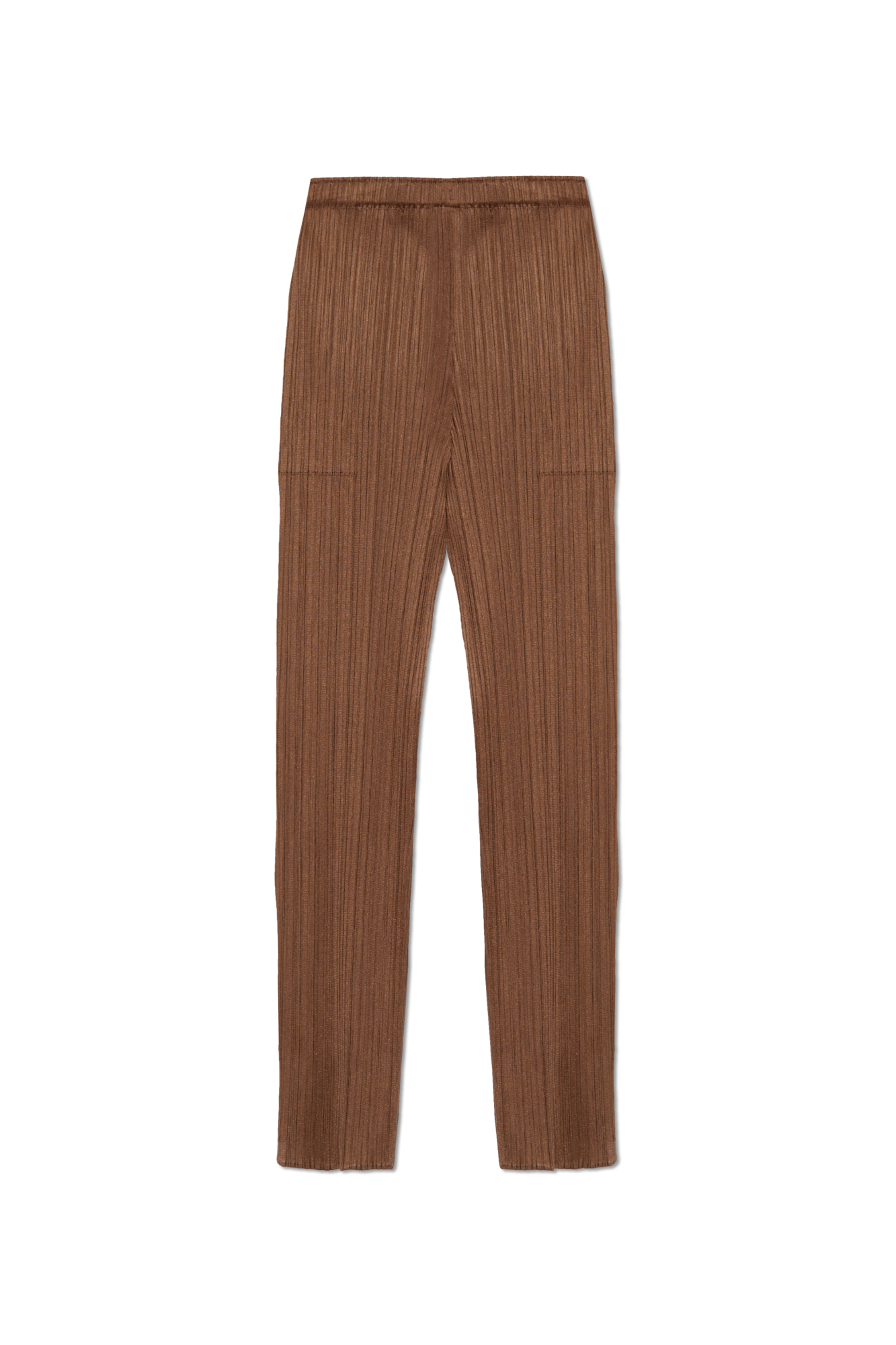 Pleats Please Issey Miyake Plisowane Spodnie, Kobiety, Brązowy