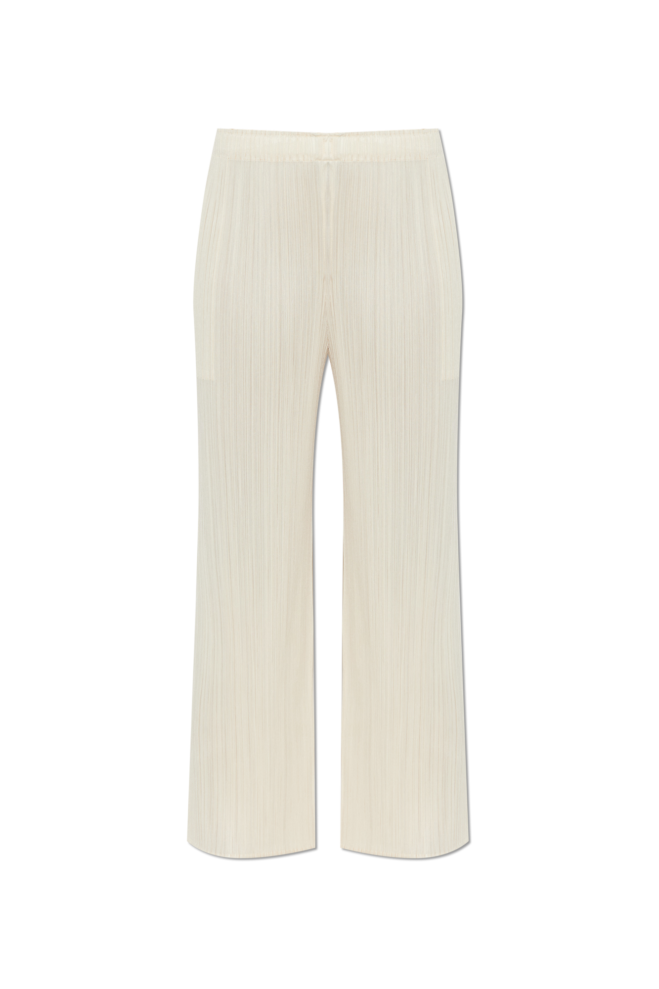 Pleats Please Issey Miyake Plisowane Spodnie, Kobiety, Kremowy