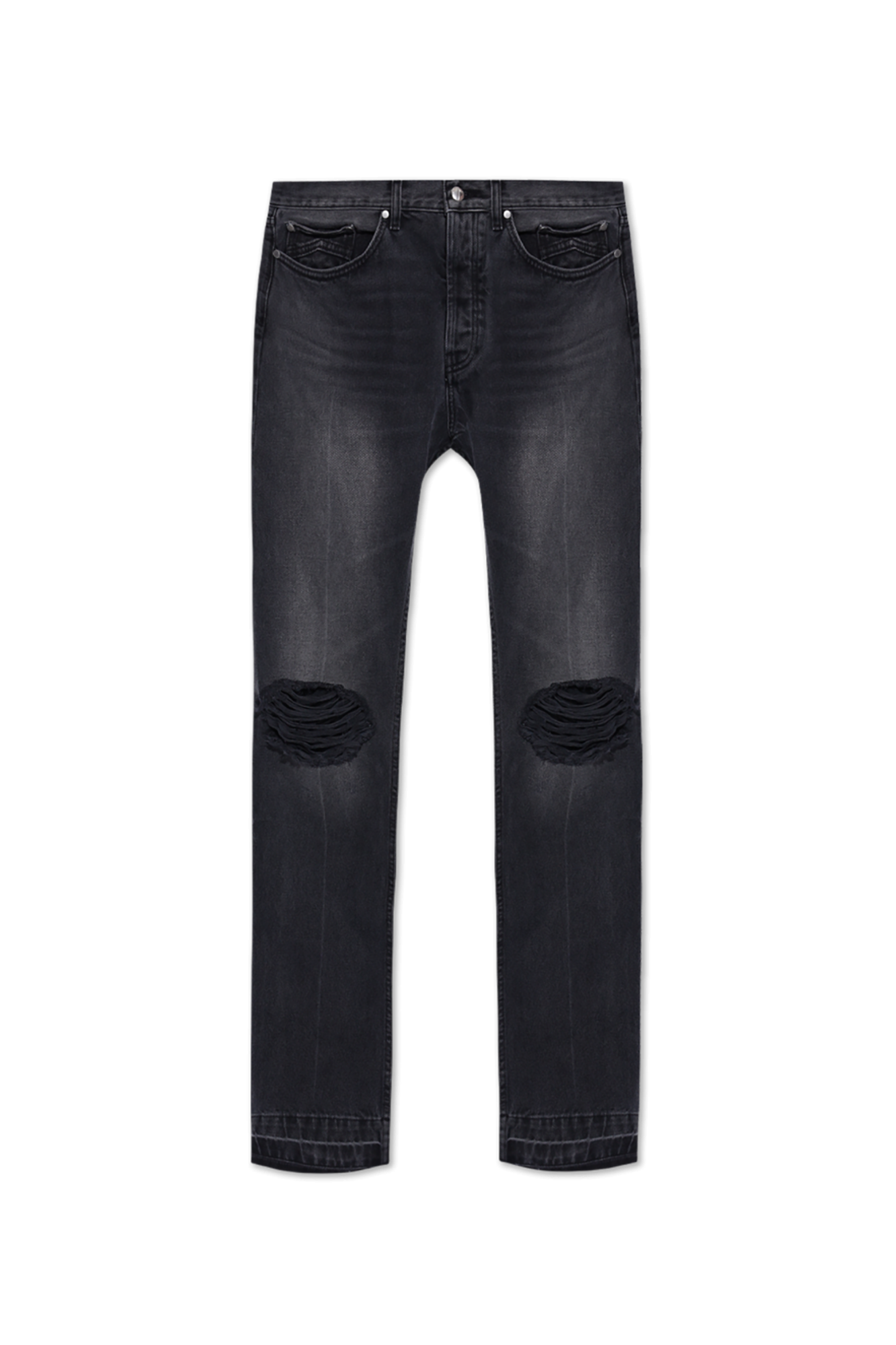 Rhude Jeansy Z Kieszeniami, Mężczyźni, Czarny