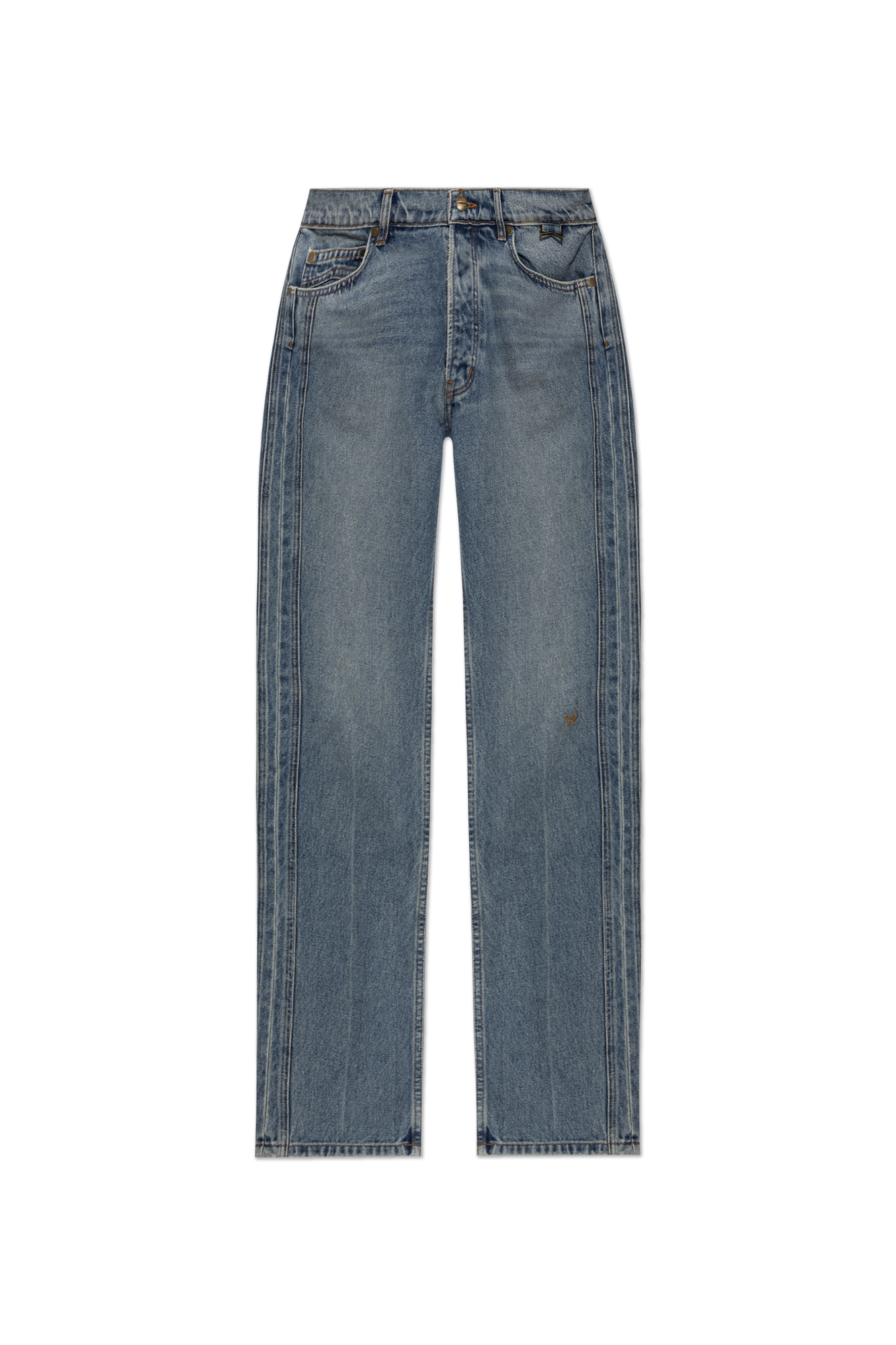 Rhude Jeansy O Prostym Kroju, Mężczyźni, Niebieski