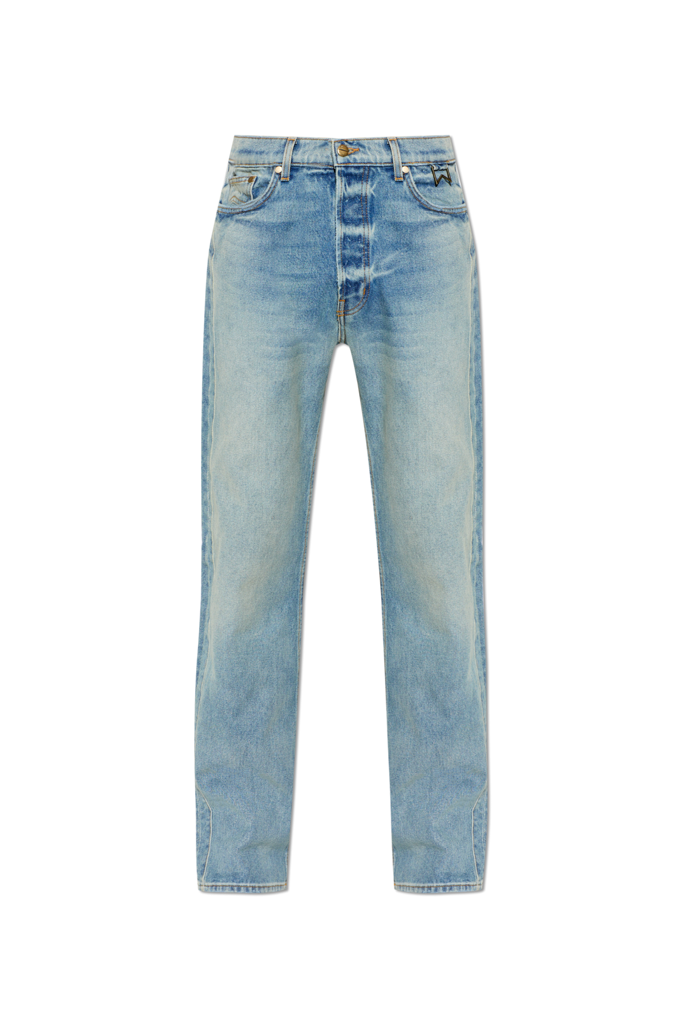 Rhude Jeansy  Z Efektem `vintage`, Mężczyźni, Niebieski