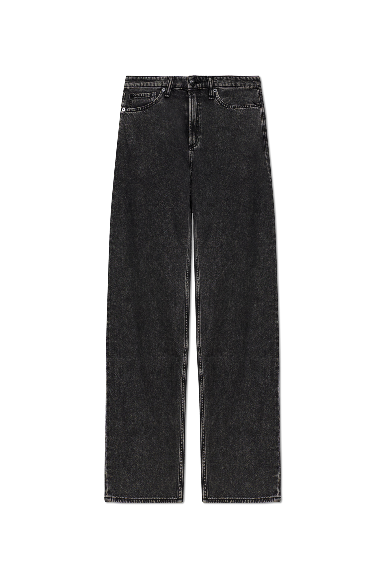 Rag & Bone Jeansy Z Nogawkami O Prostym Kroju, Kobiety, Szary
