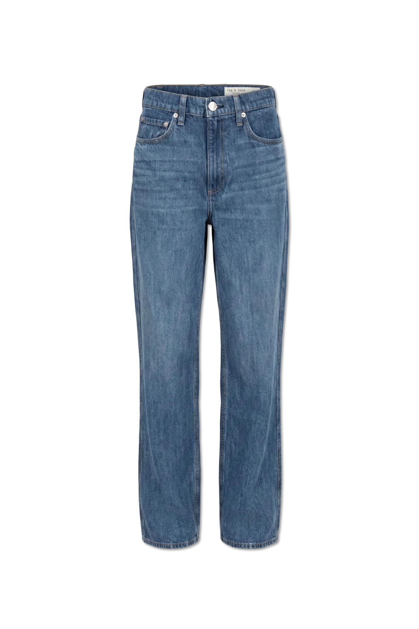 Rag & Bone Jeansy Z Nogawkami O Prostym Kroju, Kobiety, Niebieski