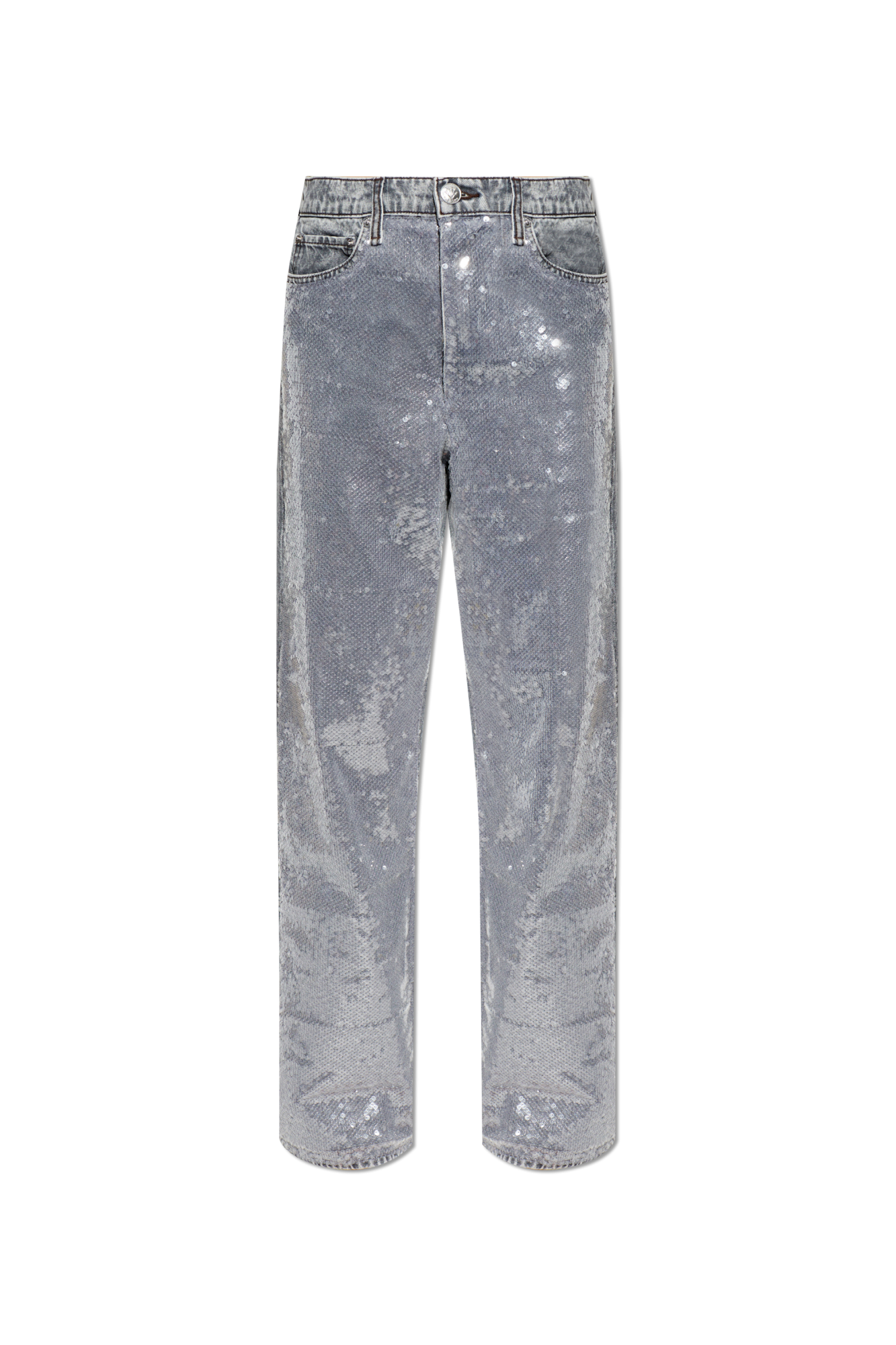 Rag & Bone Jeansy Z Połyskującymi Cekinami, Kobiety, Szary