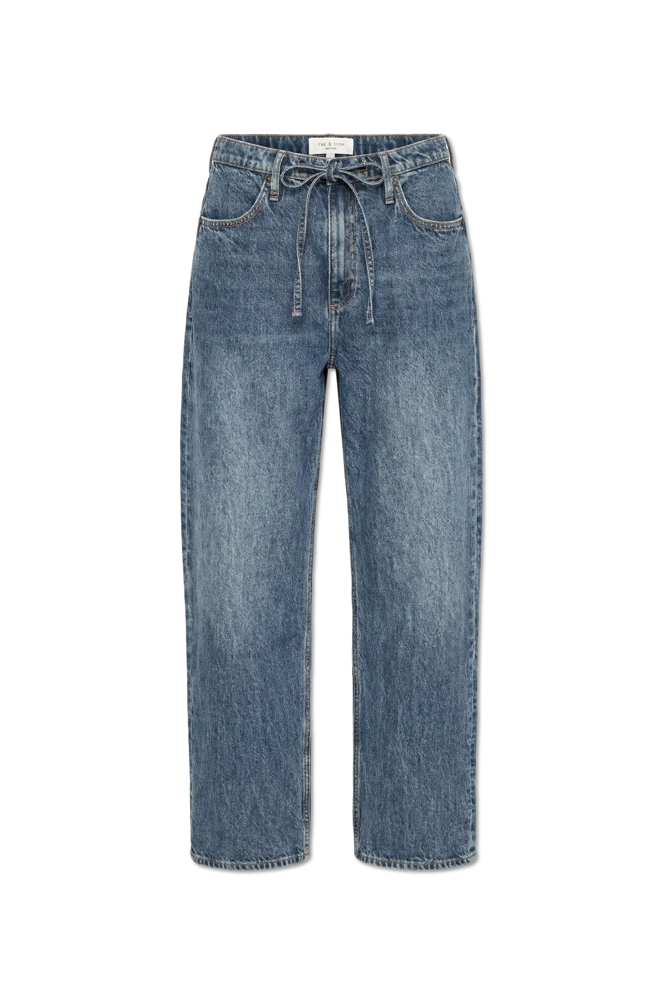 Rag & Bone Jeansy Z Nogawkami O Prostym Kroju, Kobiety, Niebieski