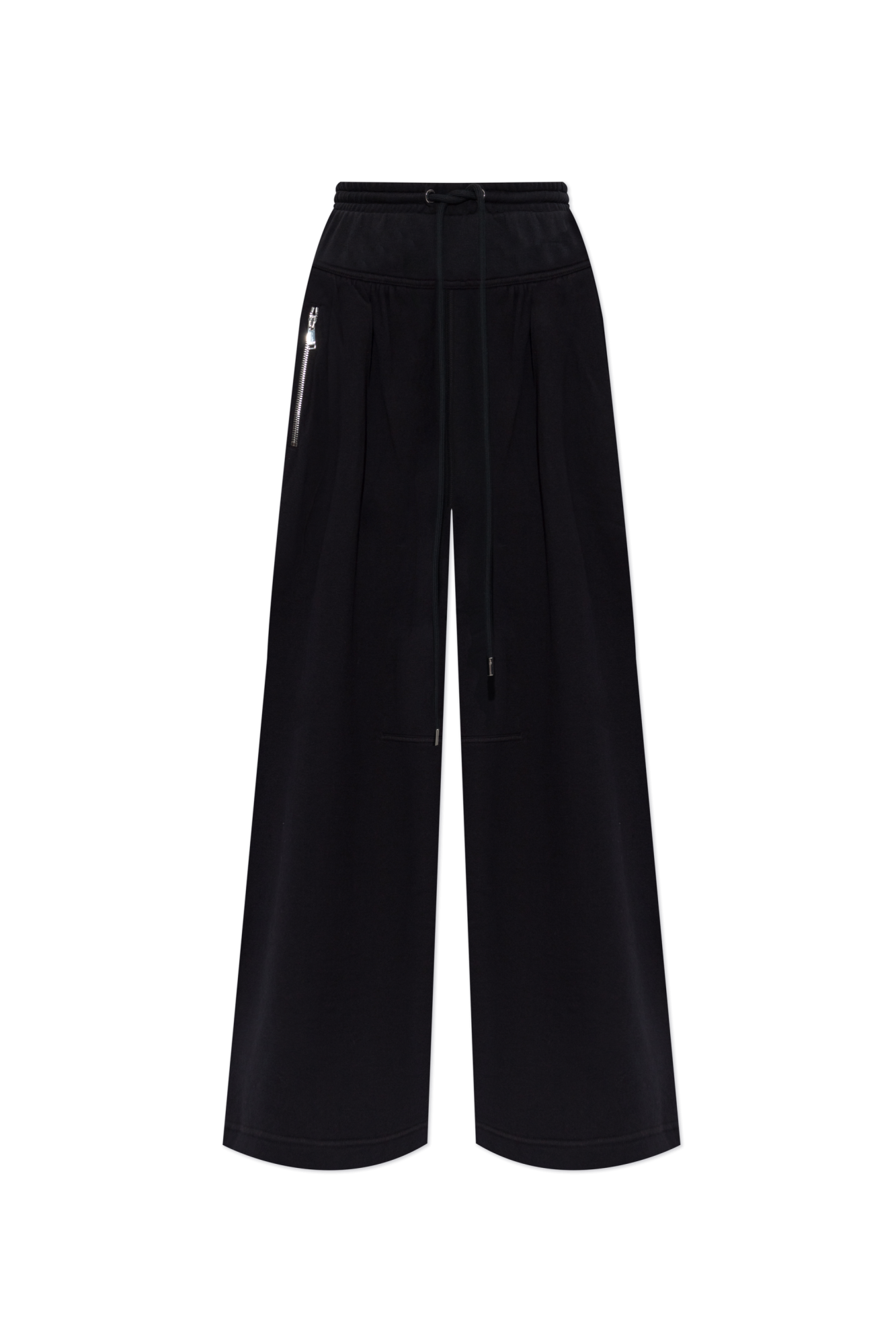 Lanvin Spodnie Dresowe Z Szerokimi Nogawkami, Kobiety, Czarny