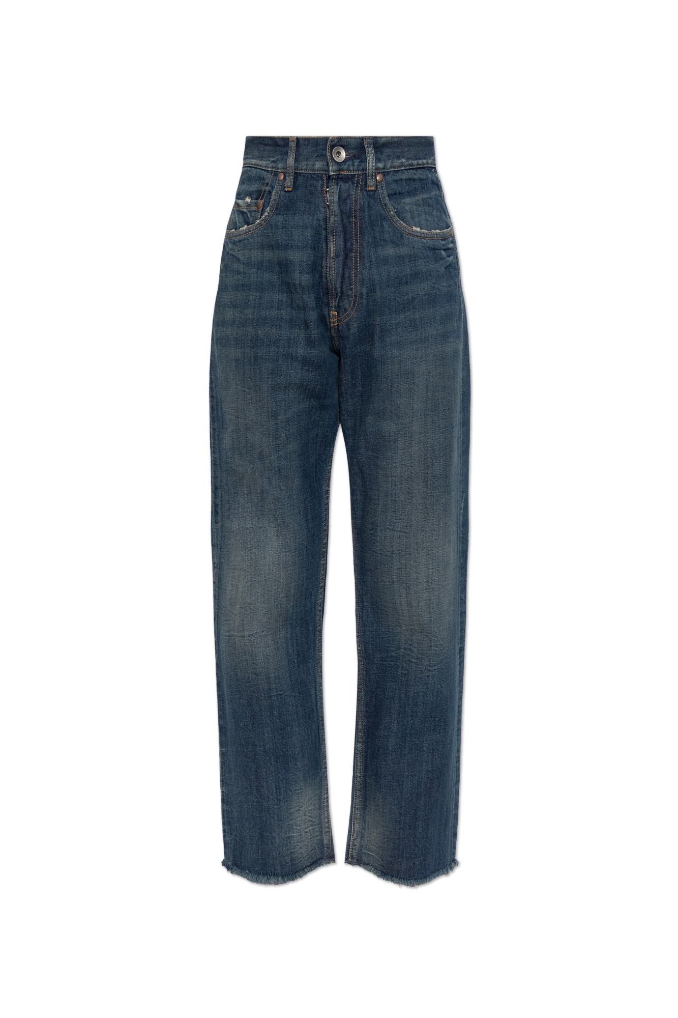 Maison Margiela Jeansy Z Logo, Kobiety, Niebieski
