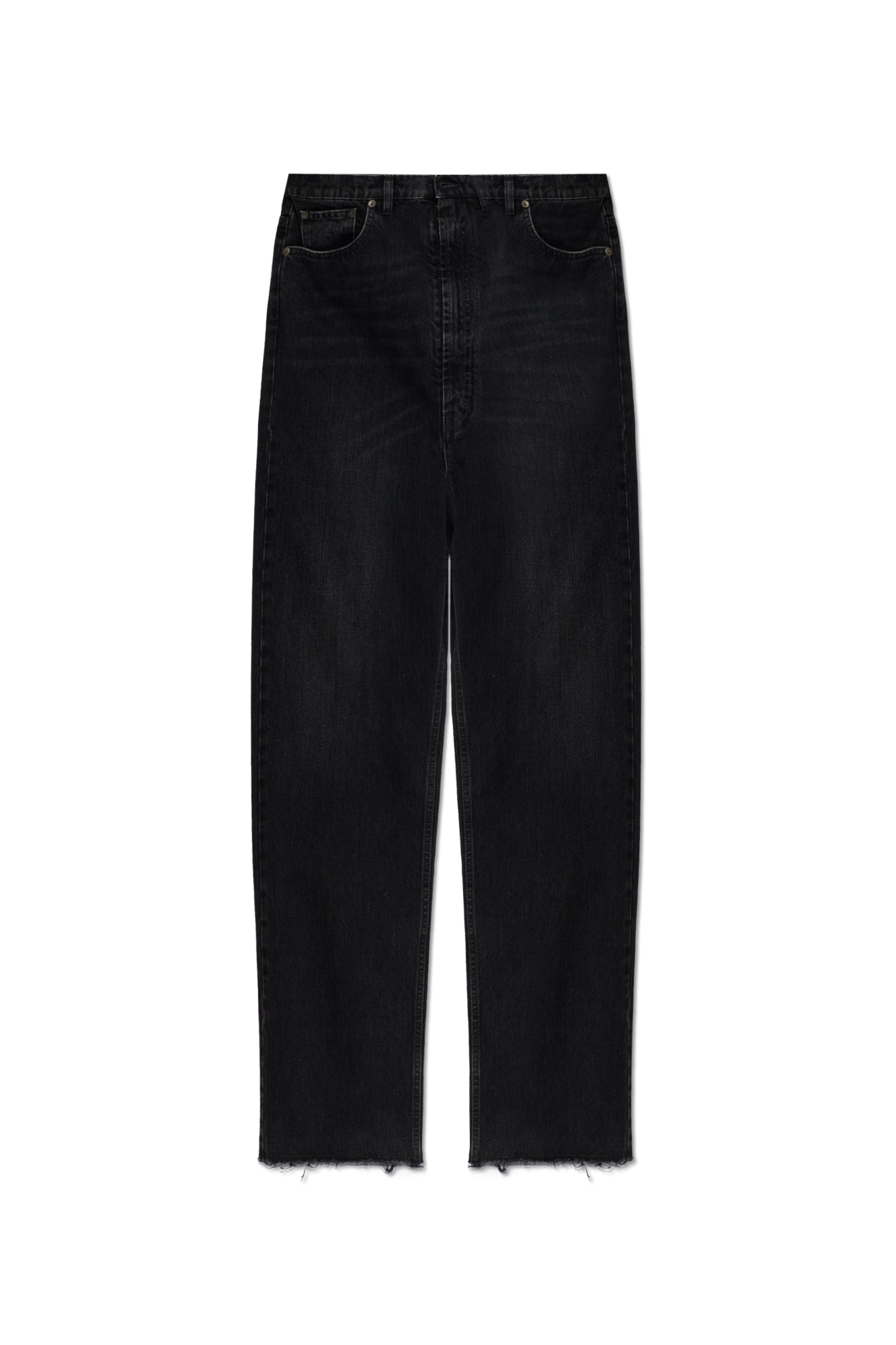 Maison Margiela Jeansy Z Szerokimi Nogawkami, Kobiety, Czarny