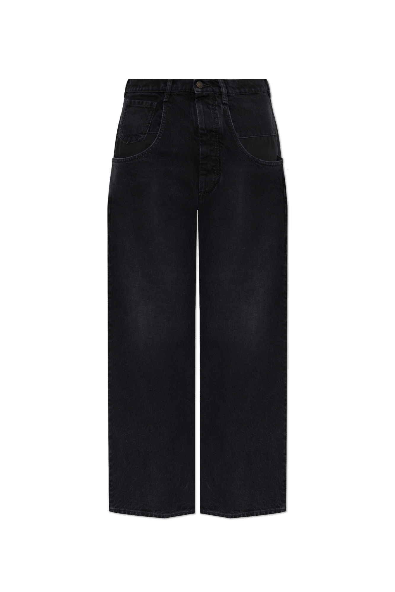 Maison Margiela Jeansy O Prostym Kroju, Mężczyźni, Czarny
